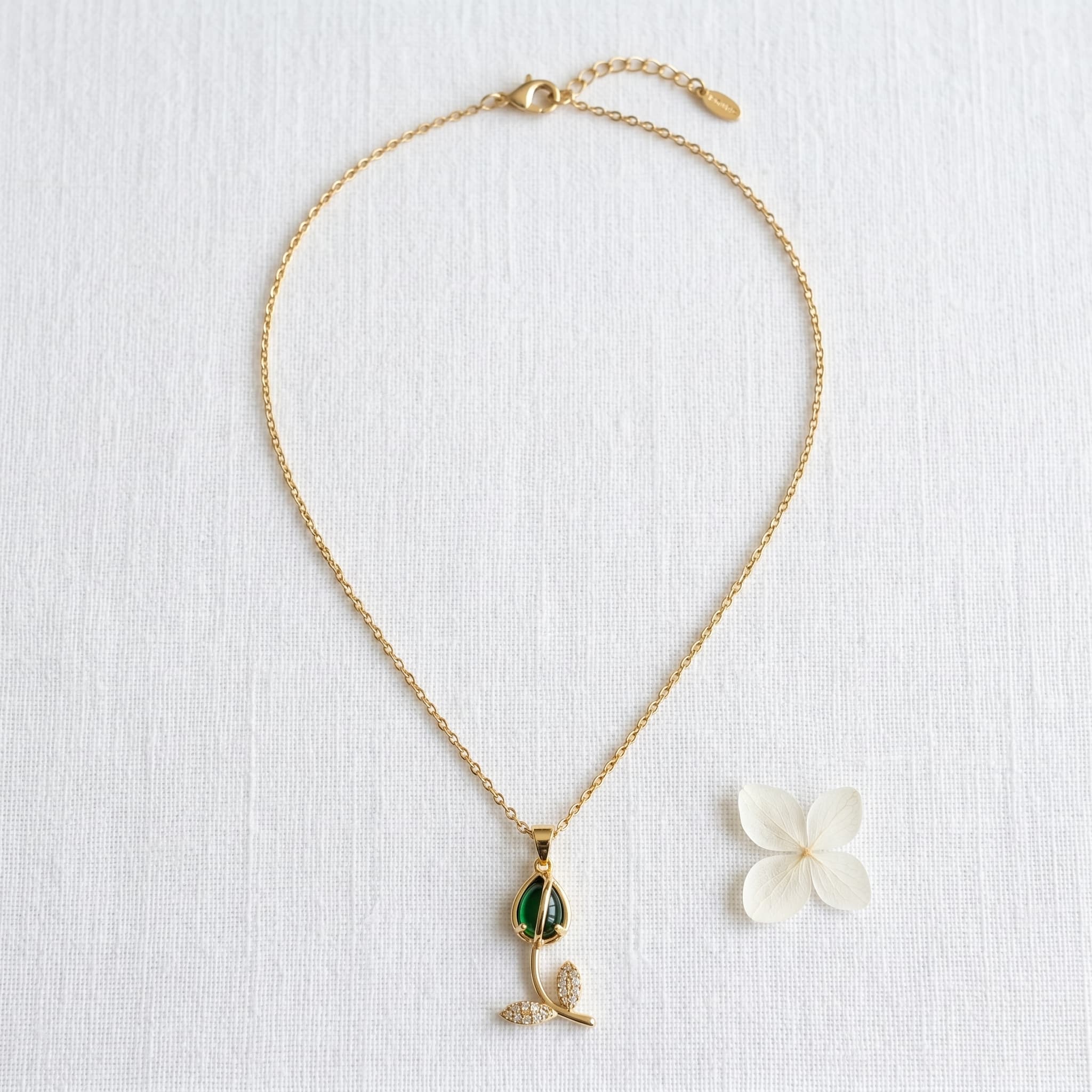 little green tulip pendant