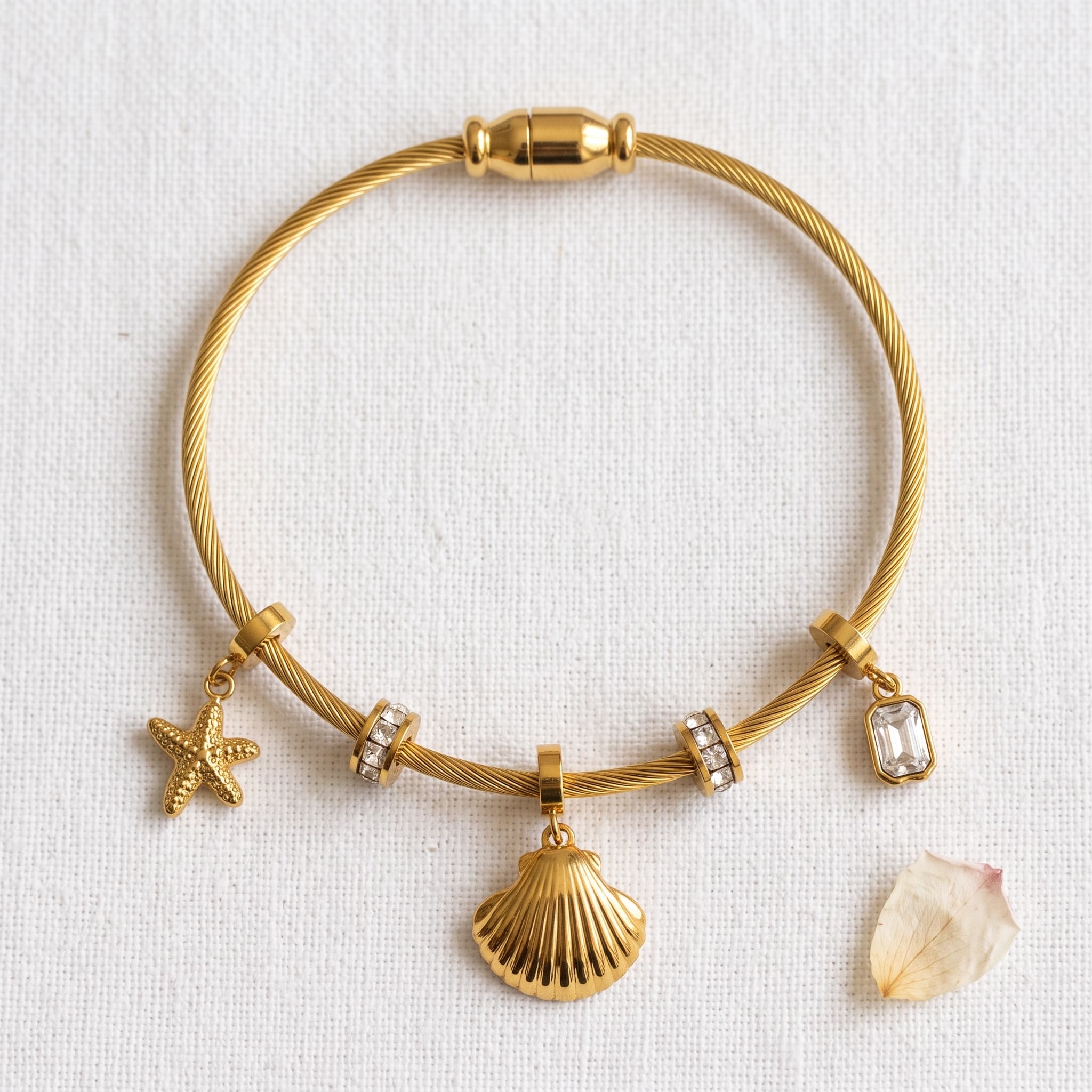 coastal charm gold bracelet