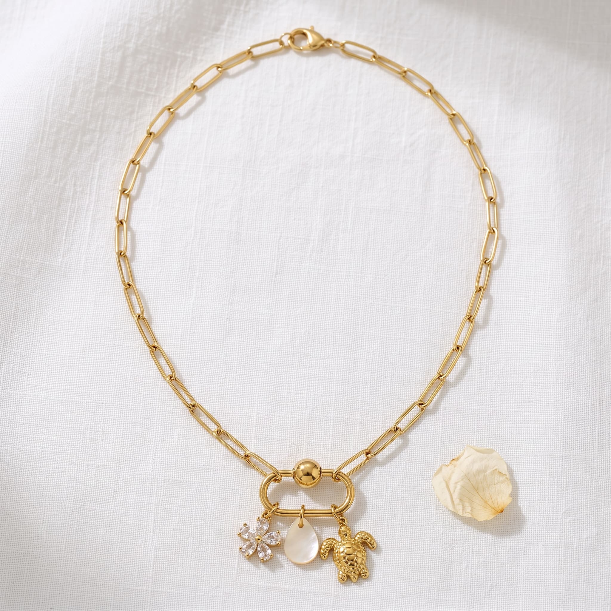 summer charm paperclip chain