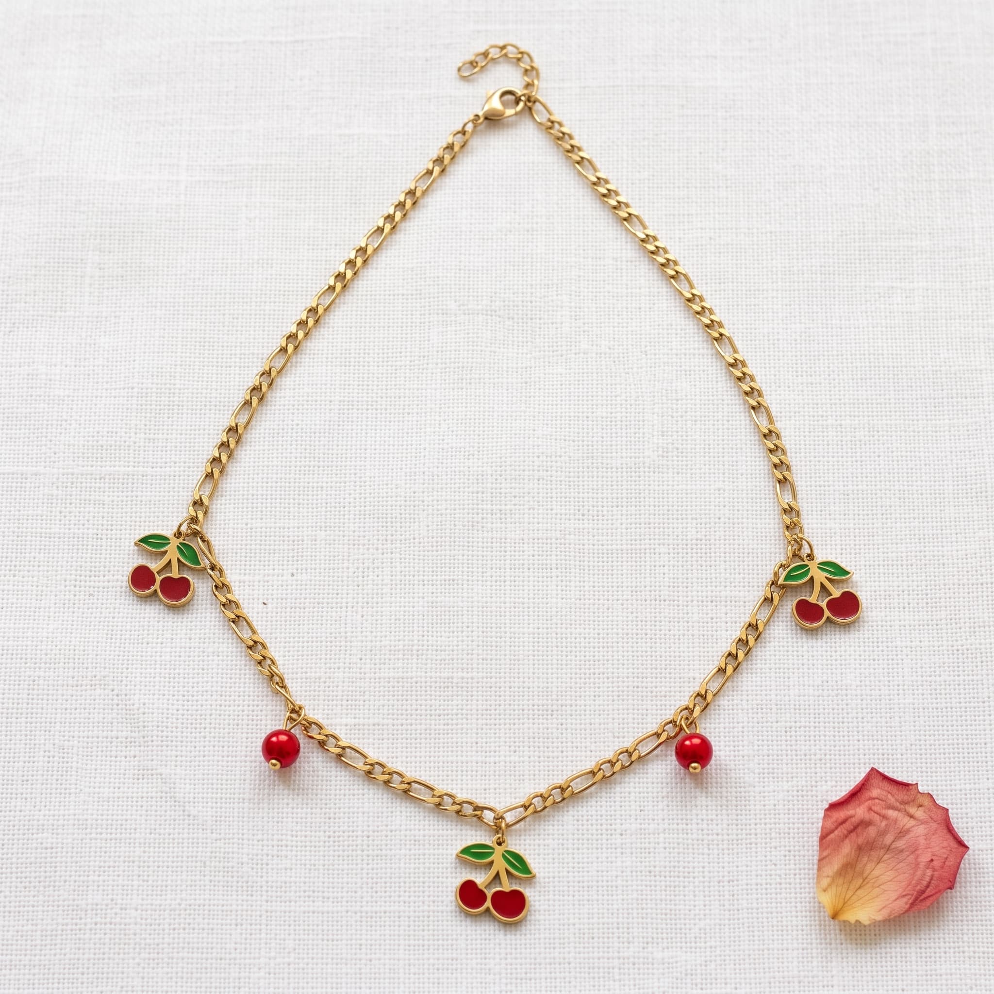 little cherry charm chain