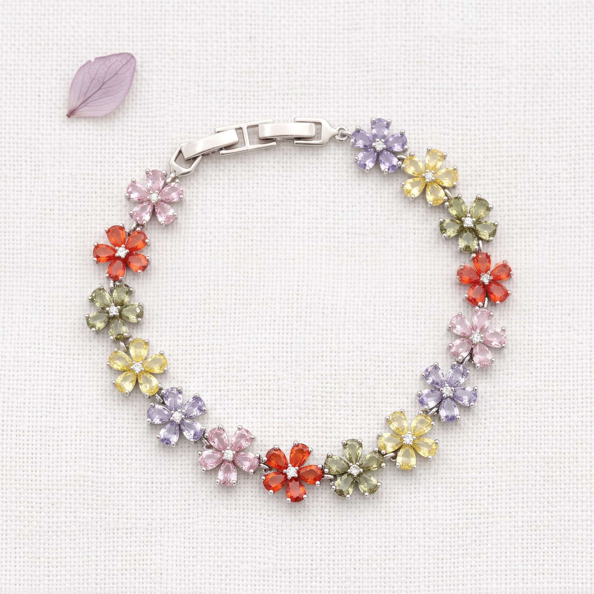 multicolour floral blossom bracelet