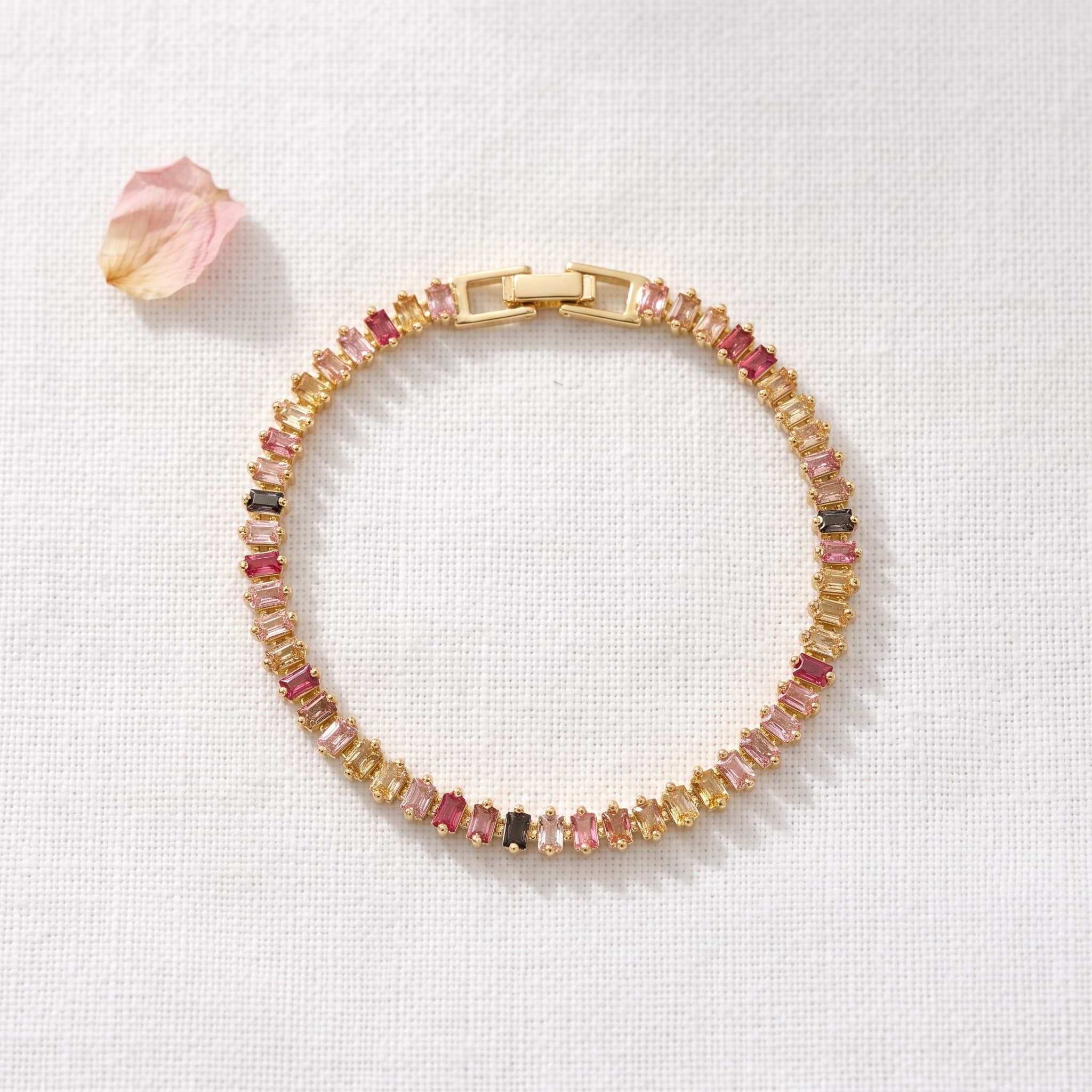multicolour sunset tennis bracelet