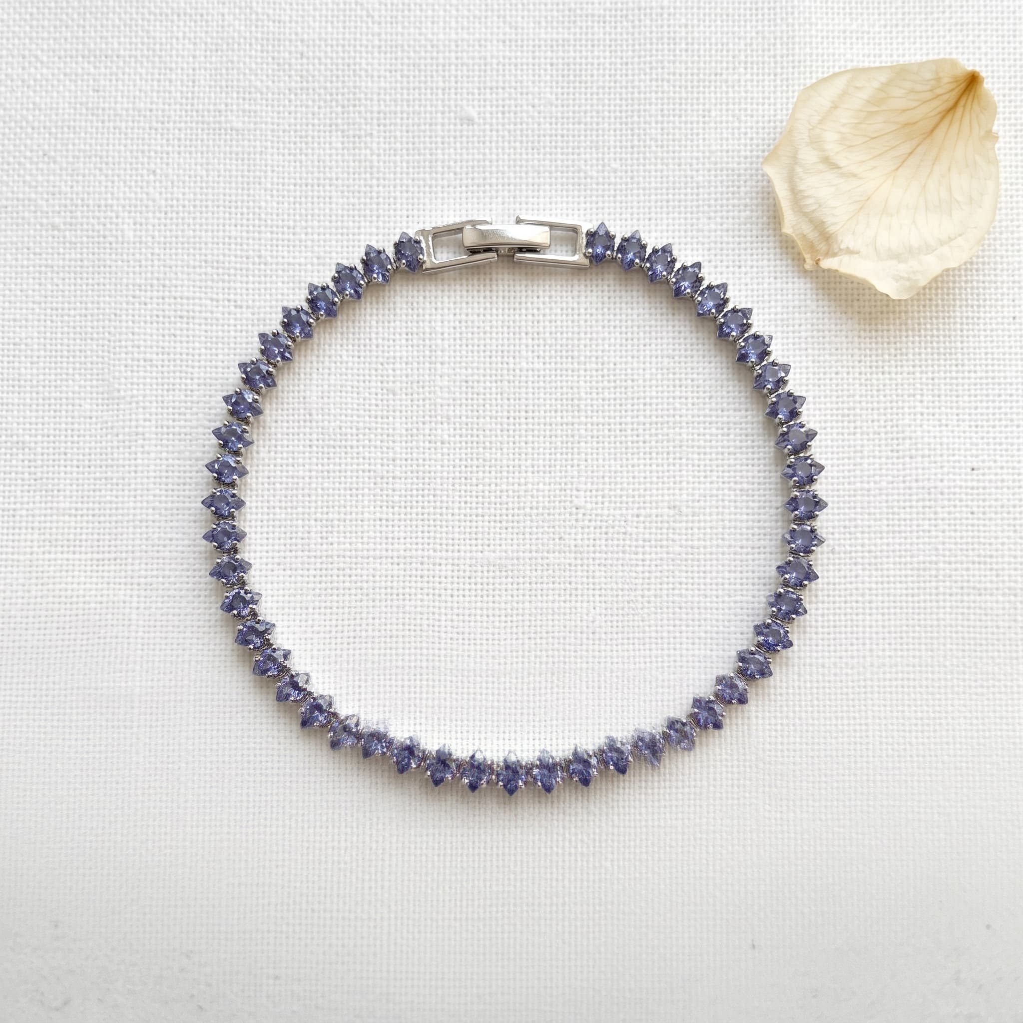 blue sparkle tennis bracelet