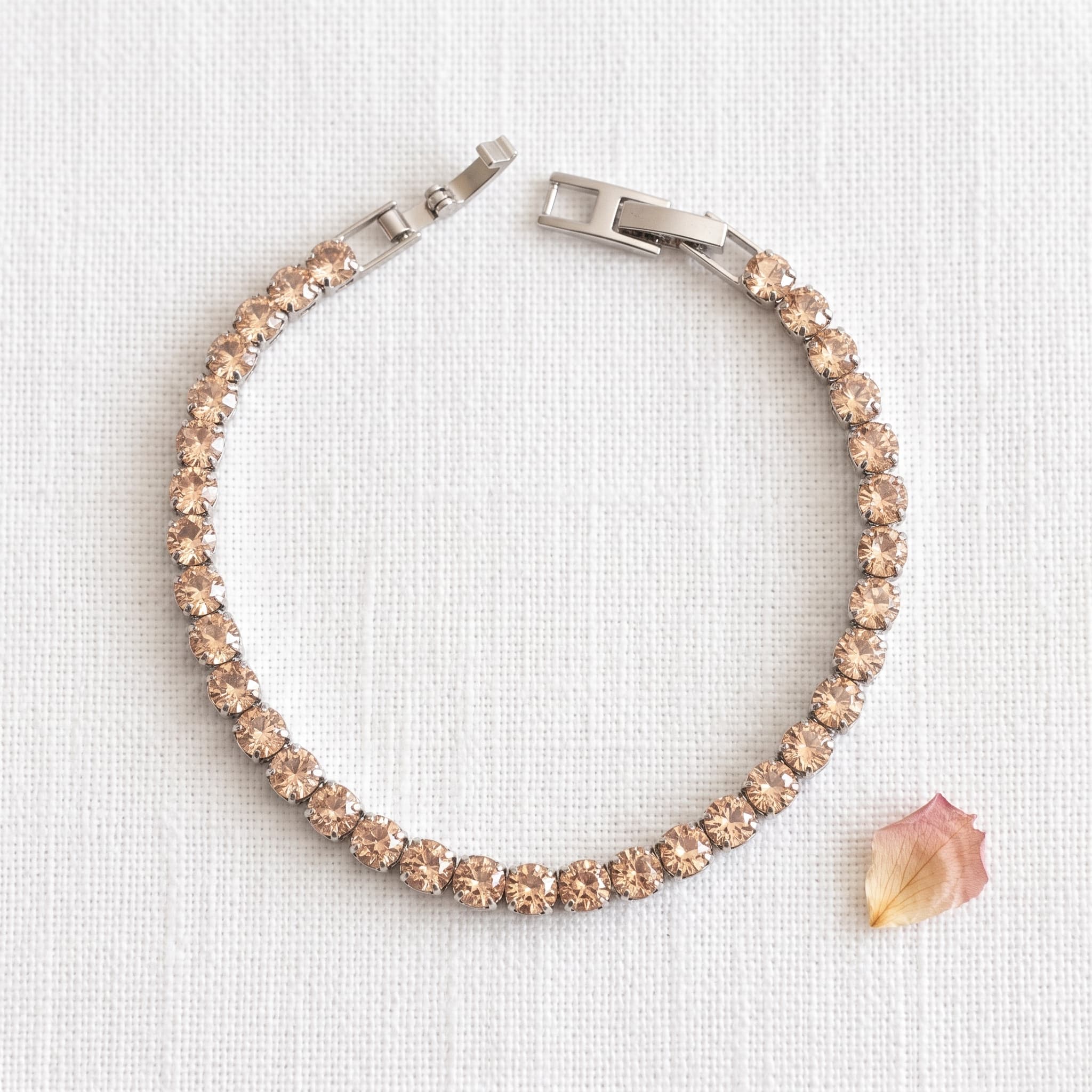 nude stone tennis bracelet