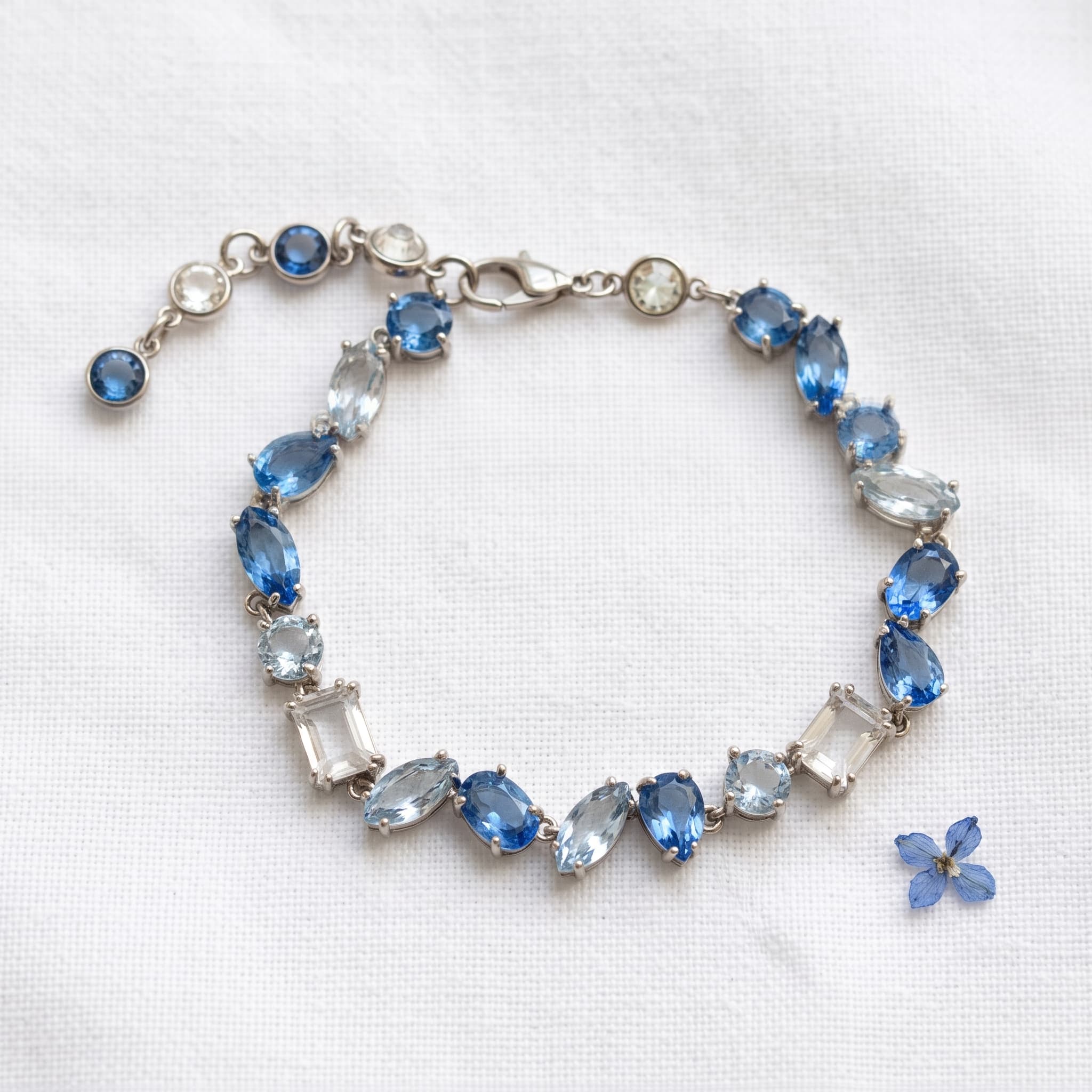 blue gradient stone bracelet