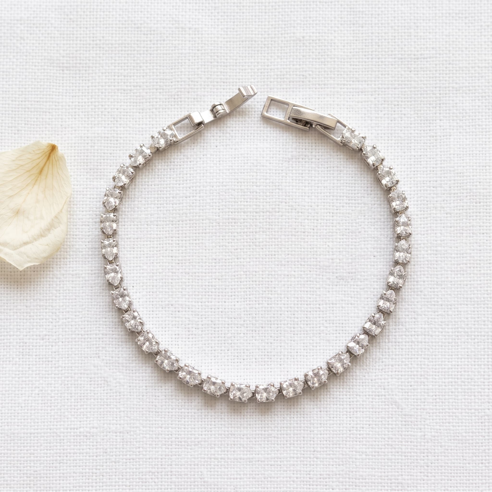 classic silver tennis bracelet