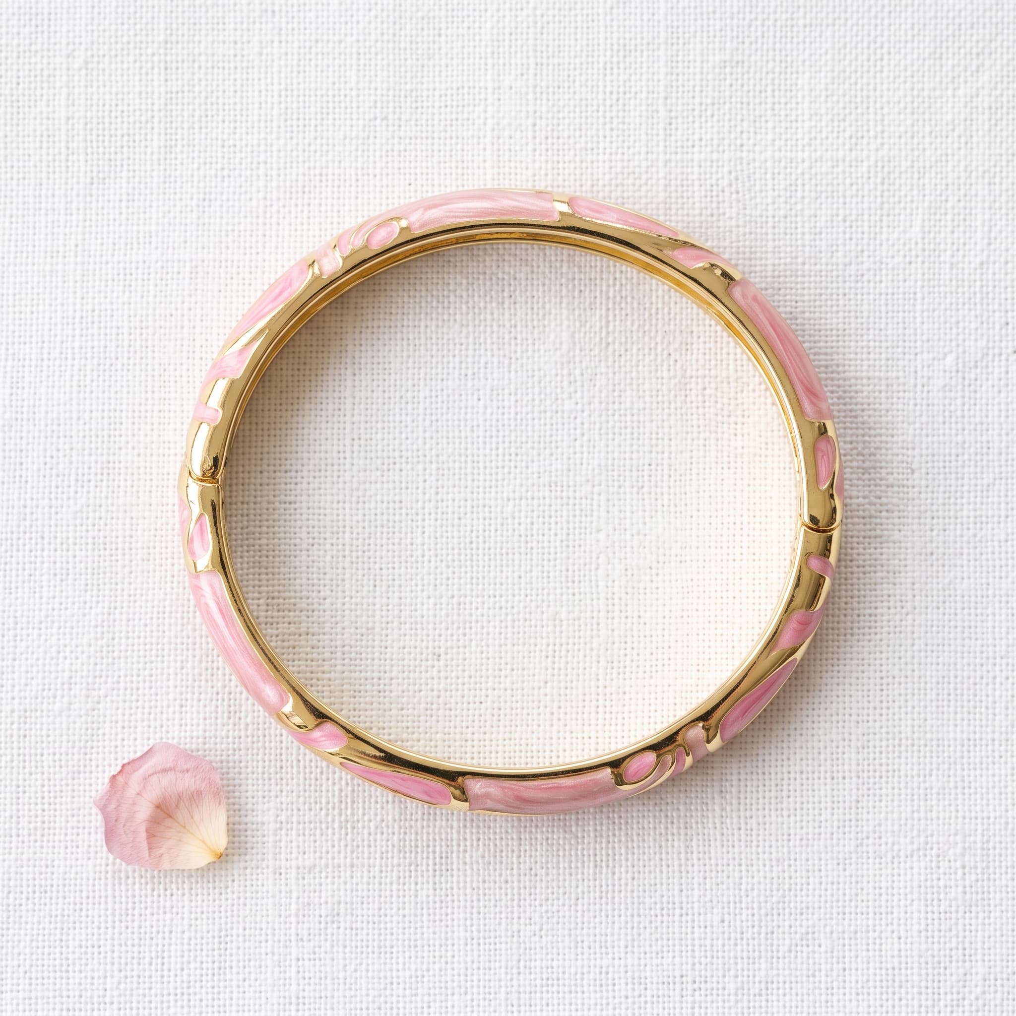 pink swirl enamel bracelet