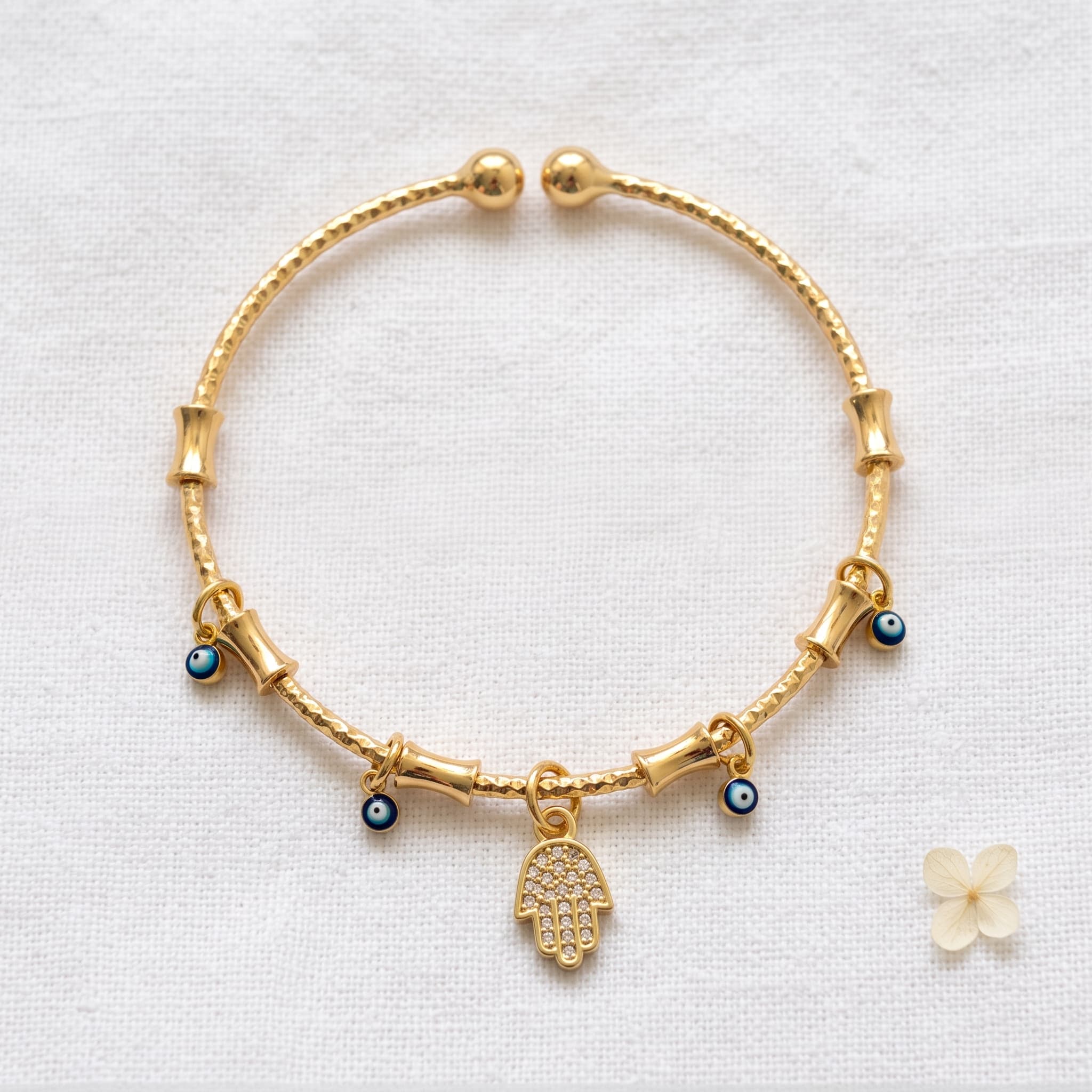 hamsa hand charm cuff
