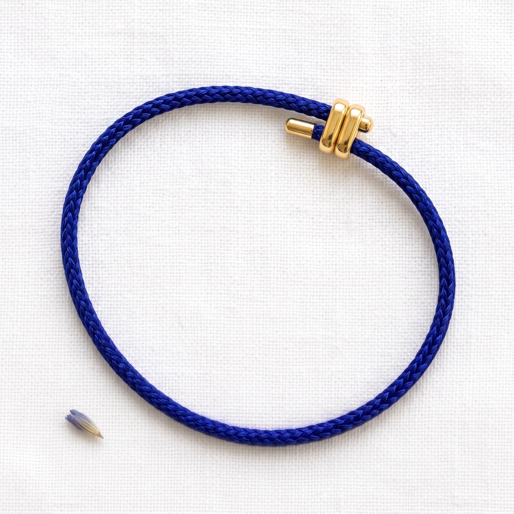 deep blue silk cord bracelet