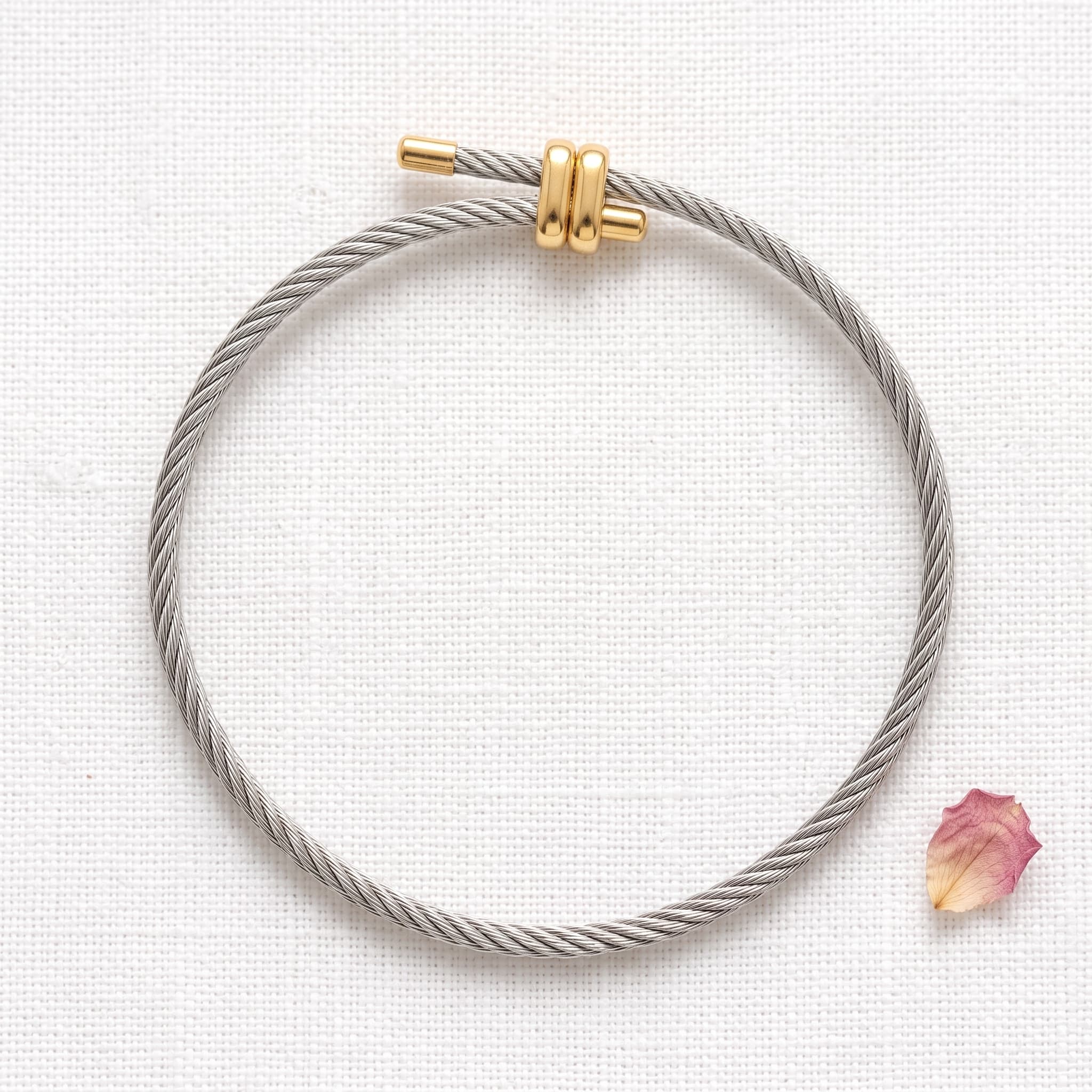 Grey Cord wrap bracelet