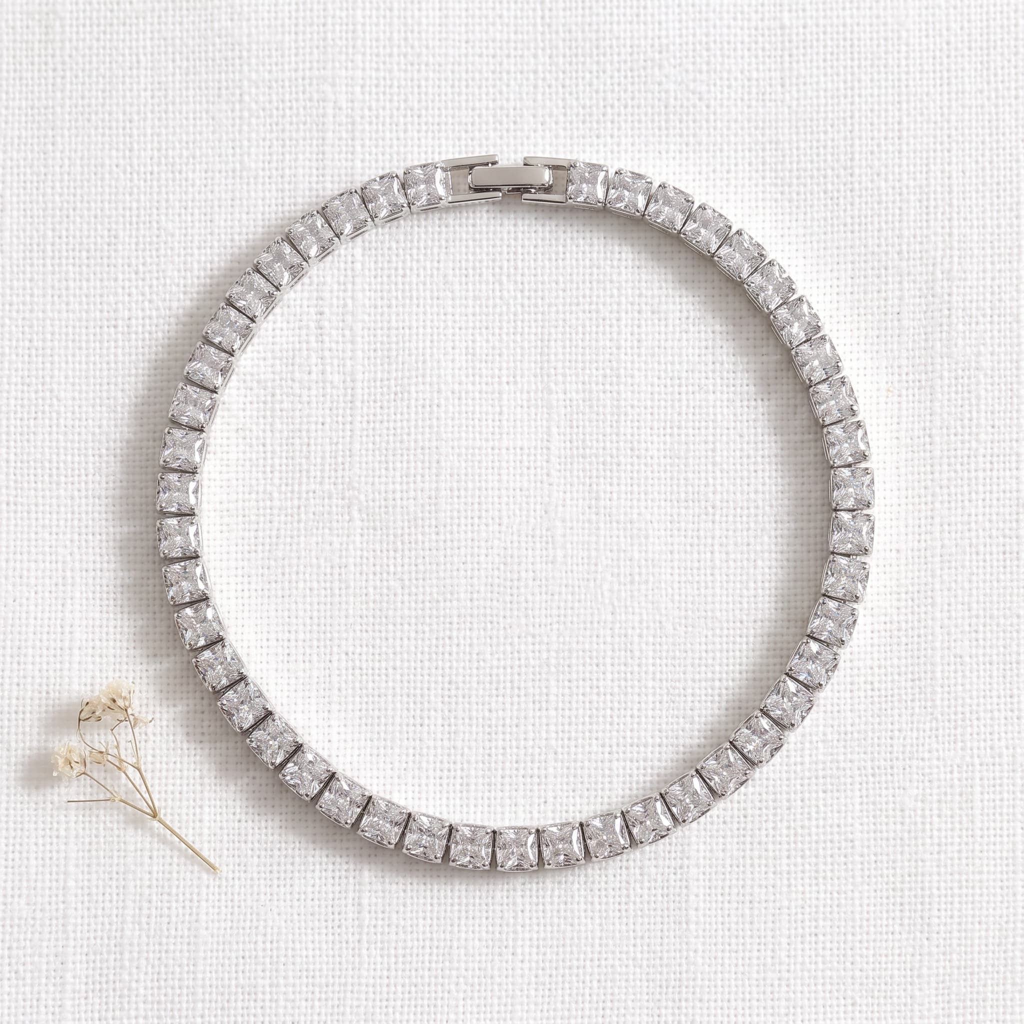classic silver tennis bracelet