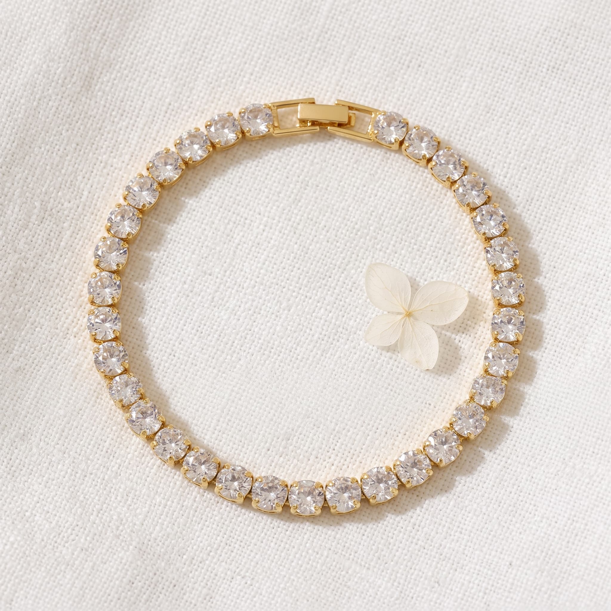 classic stone tennis bracelet