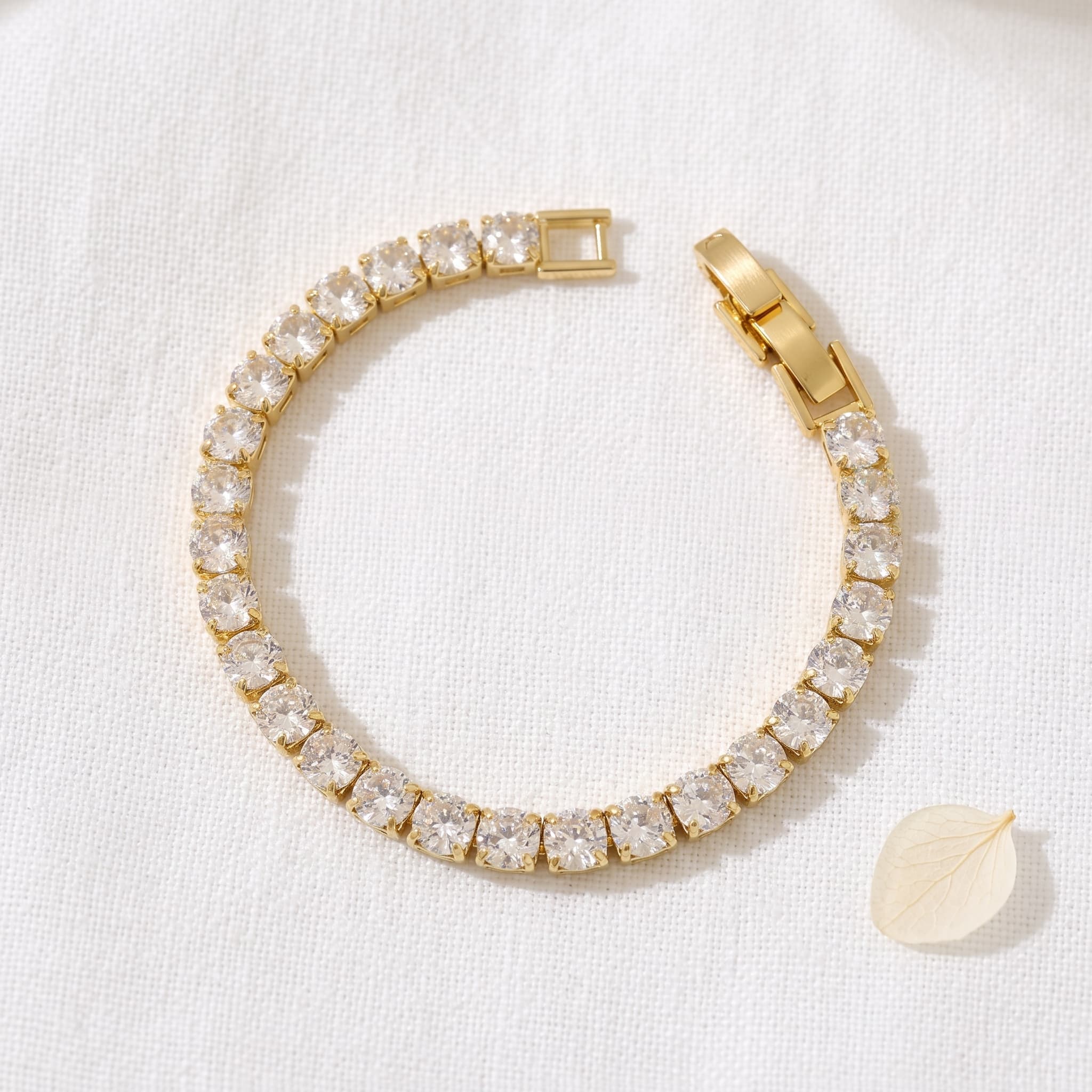 classic stone tennis bracelet