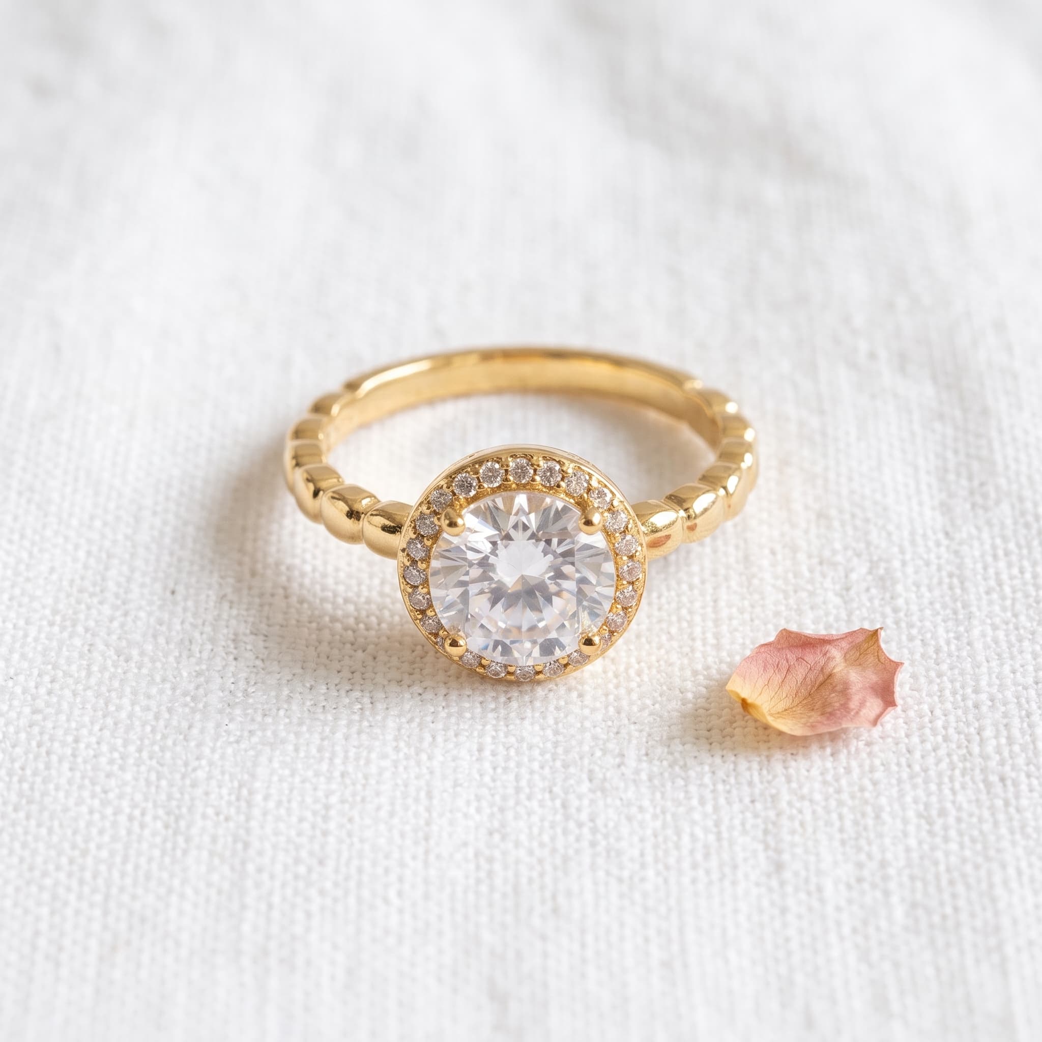 classic gold solitaire ring