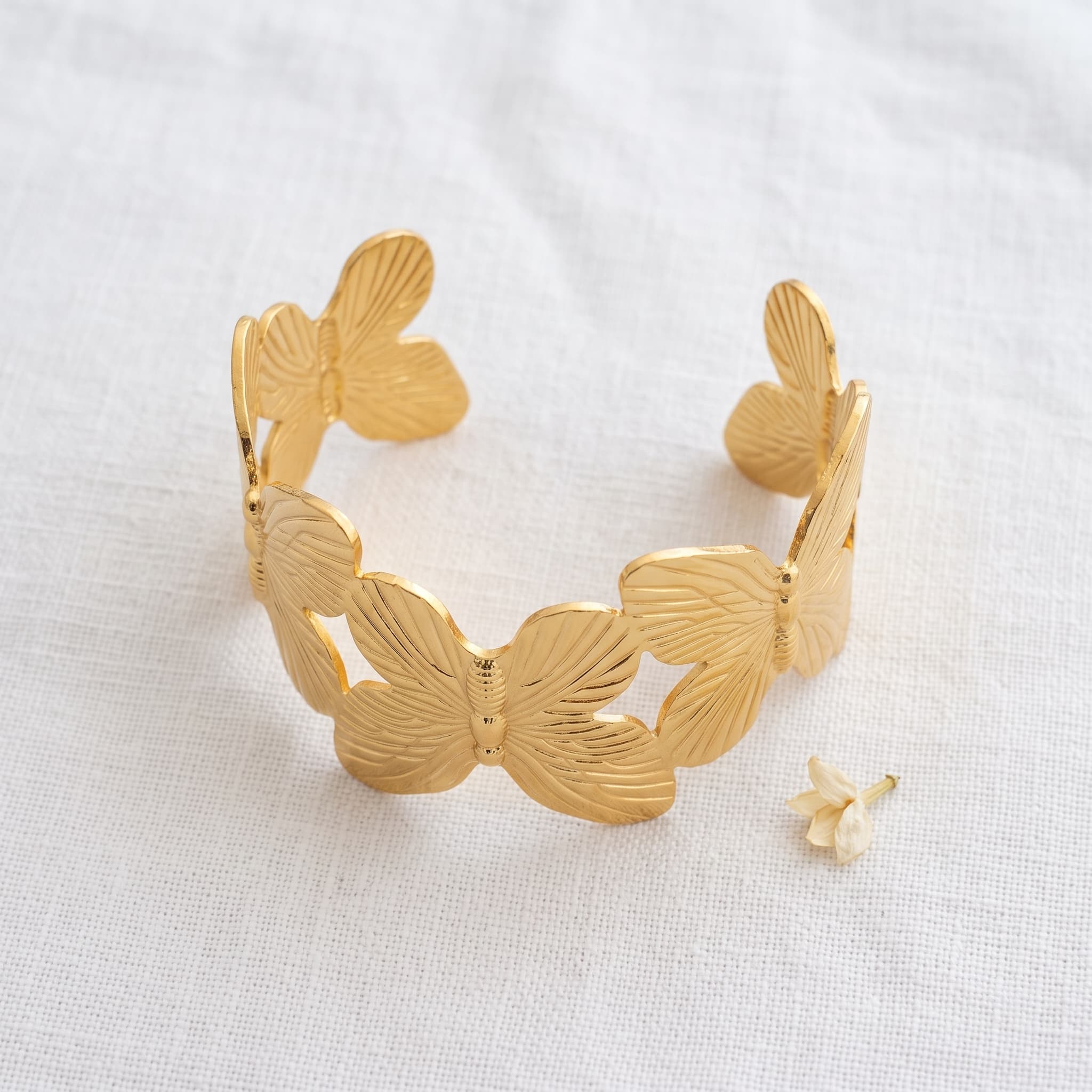 golden butterfly cuff bracelet