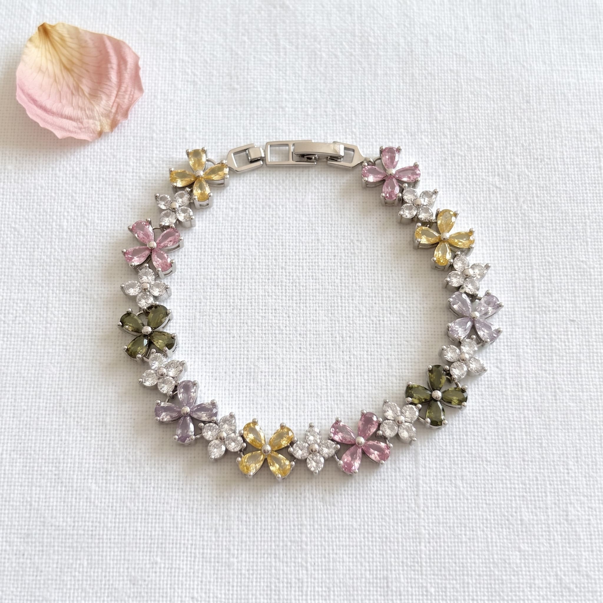 multicolour floral blossom bracelet
