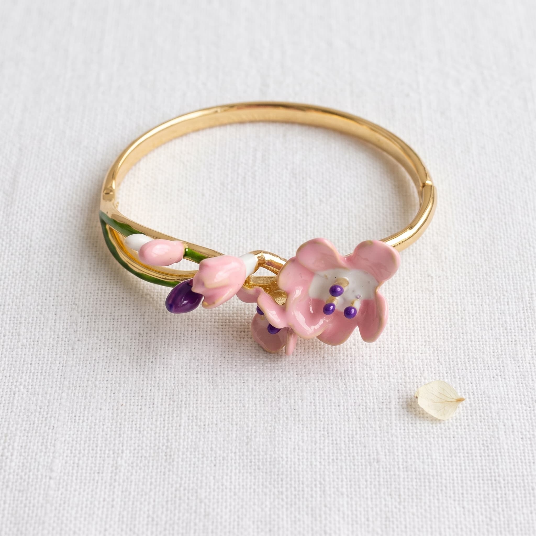 enamel floral spring bangle