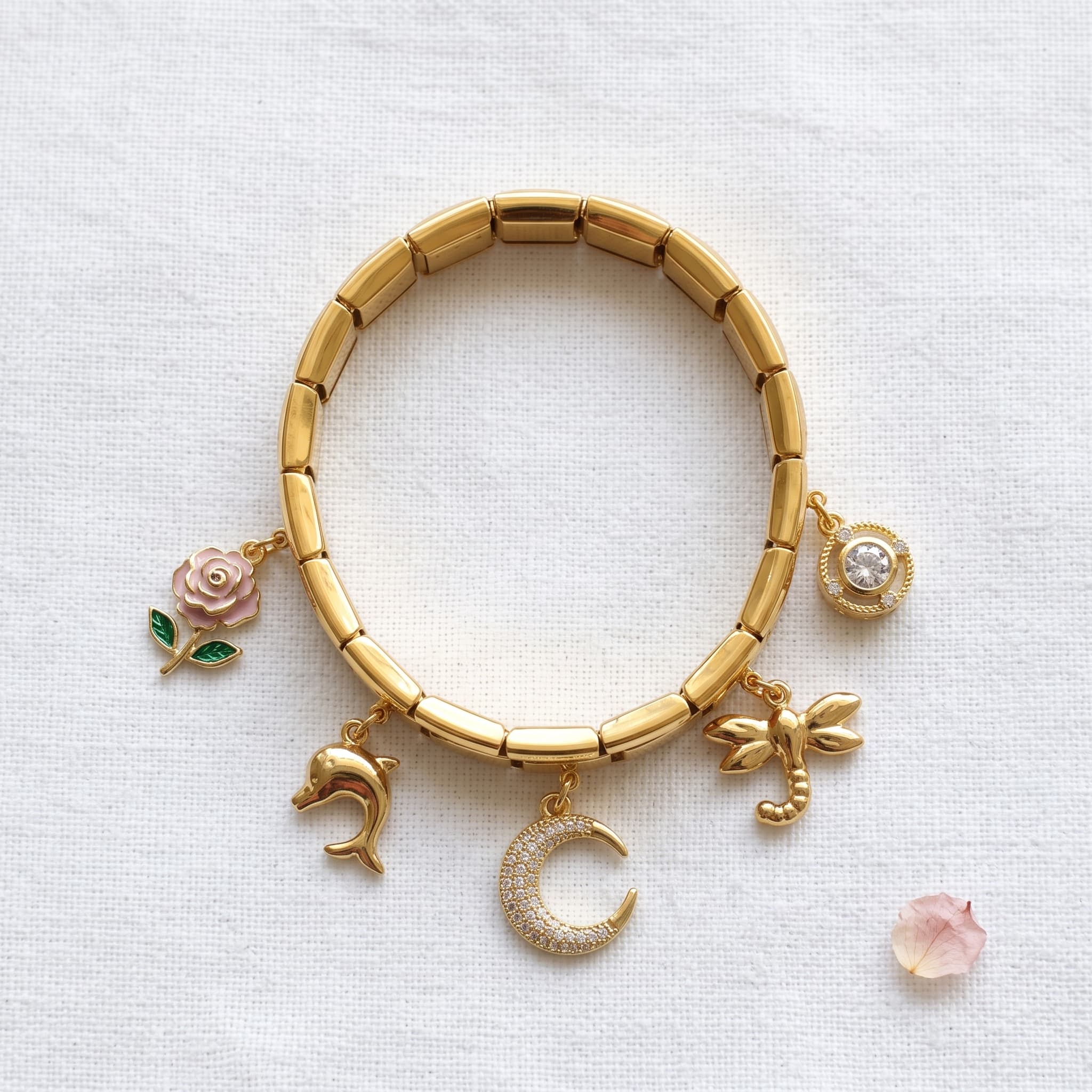 golden charms bracelet