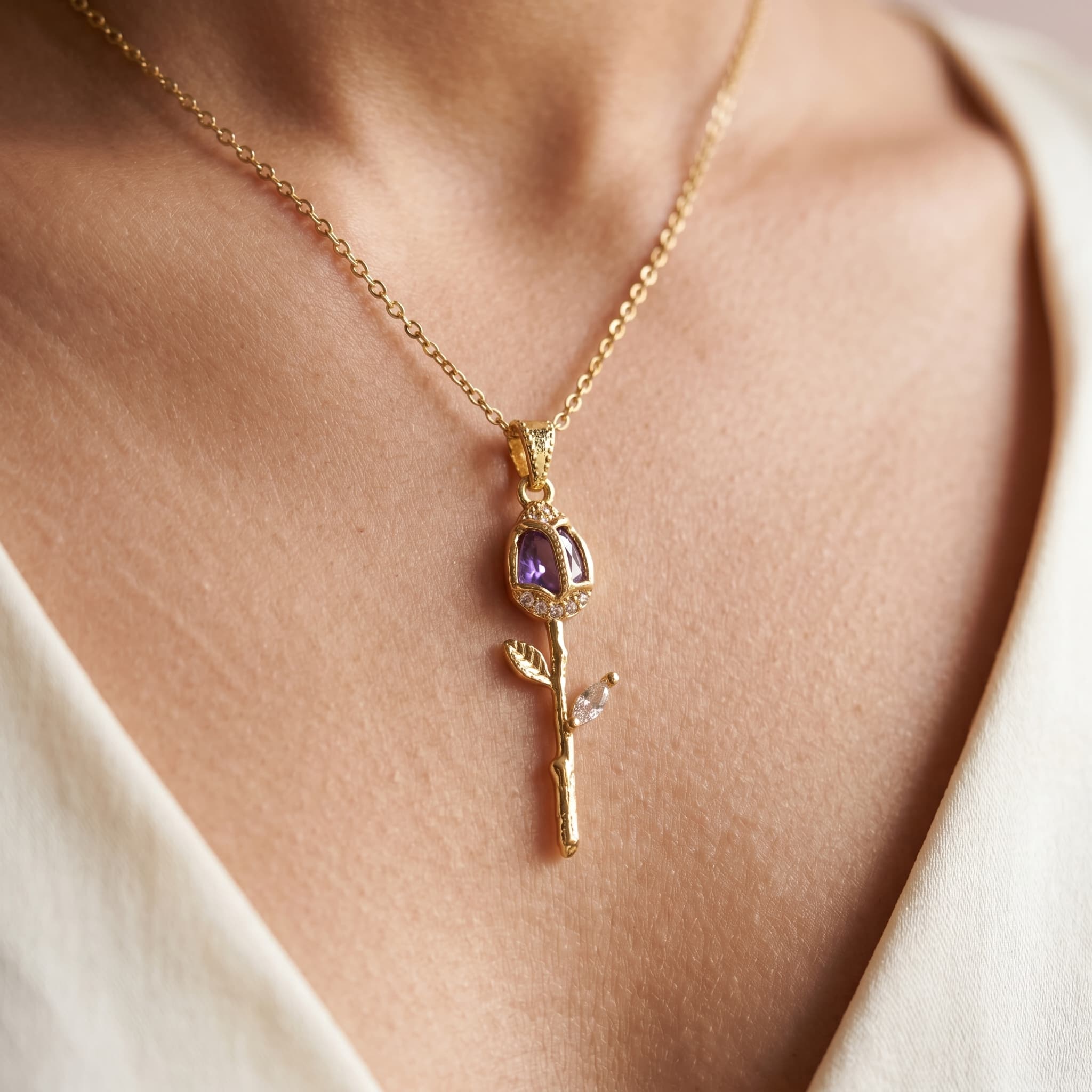 little purple tulip pendant