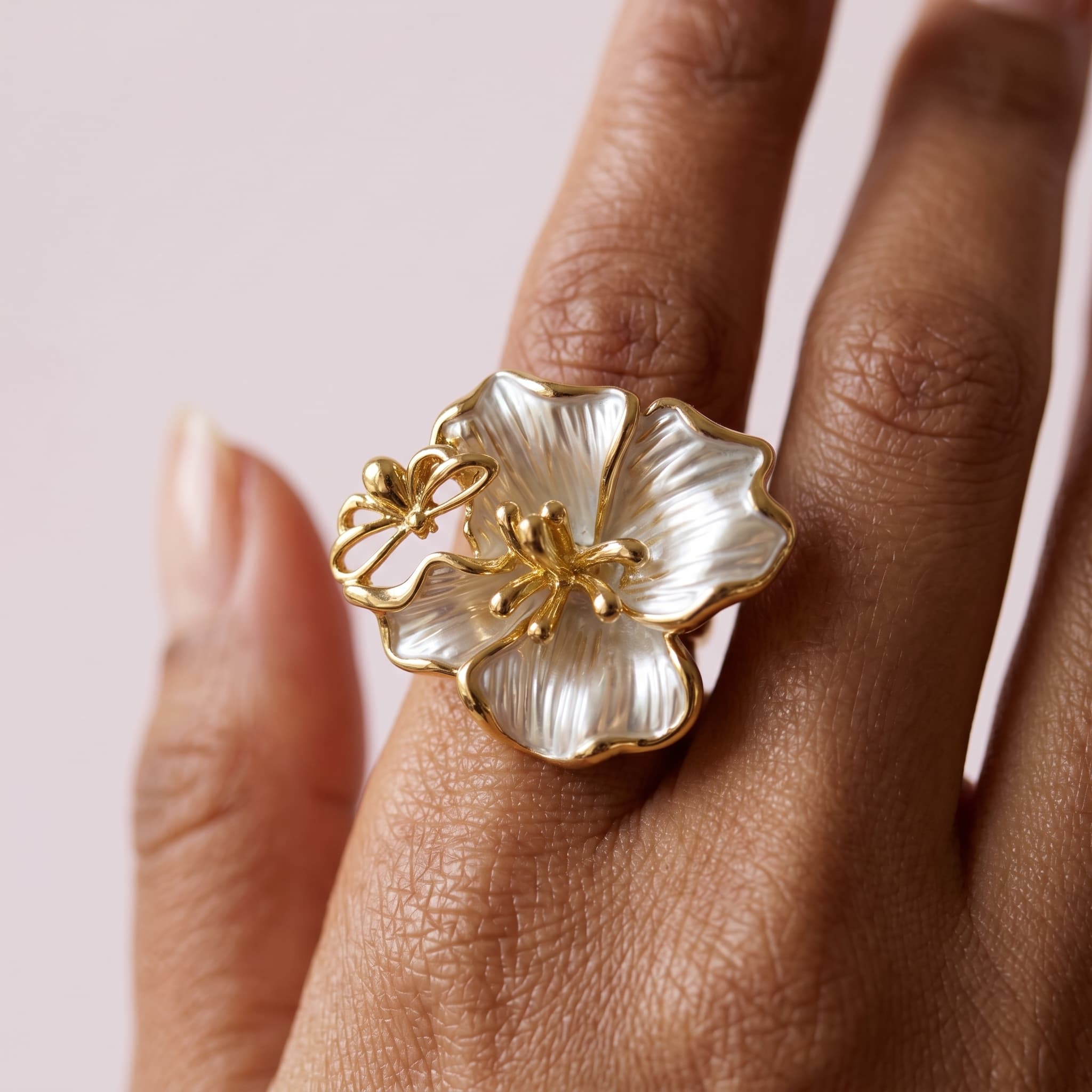 gently blooming flower ring