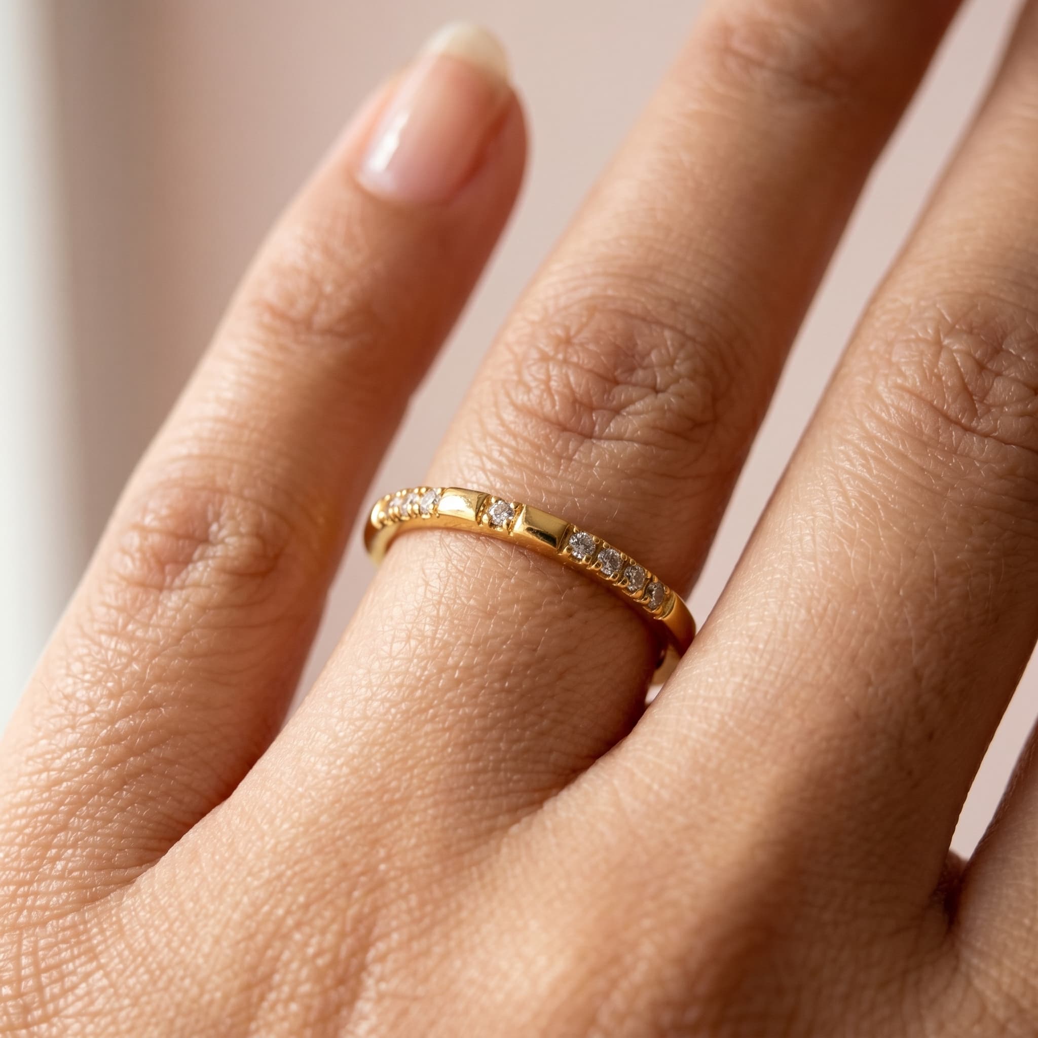 dainty gold sparkle band