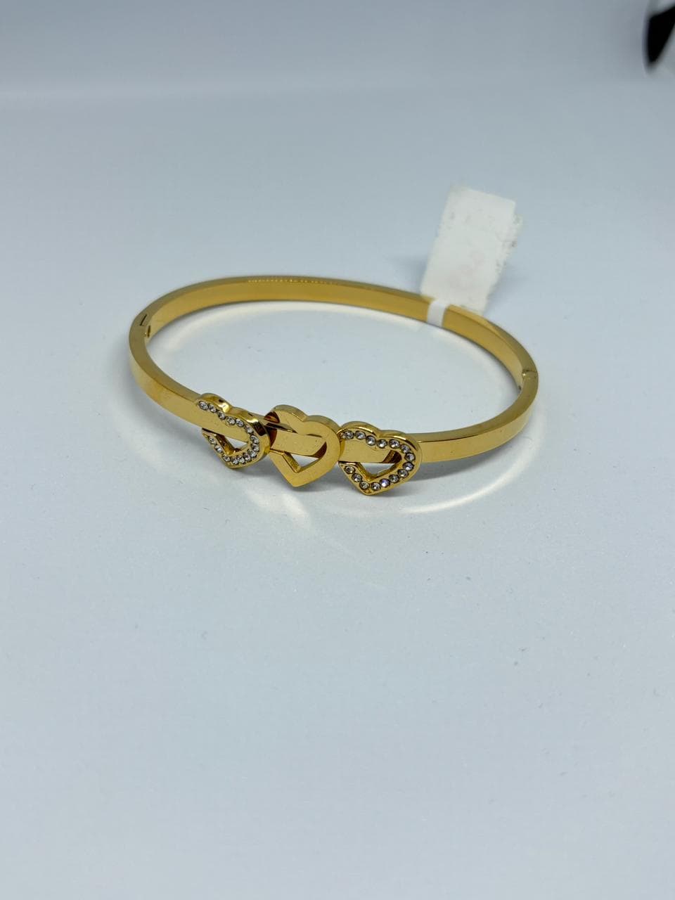 three hearts gold bangle