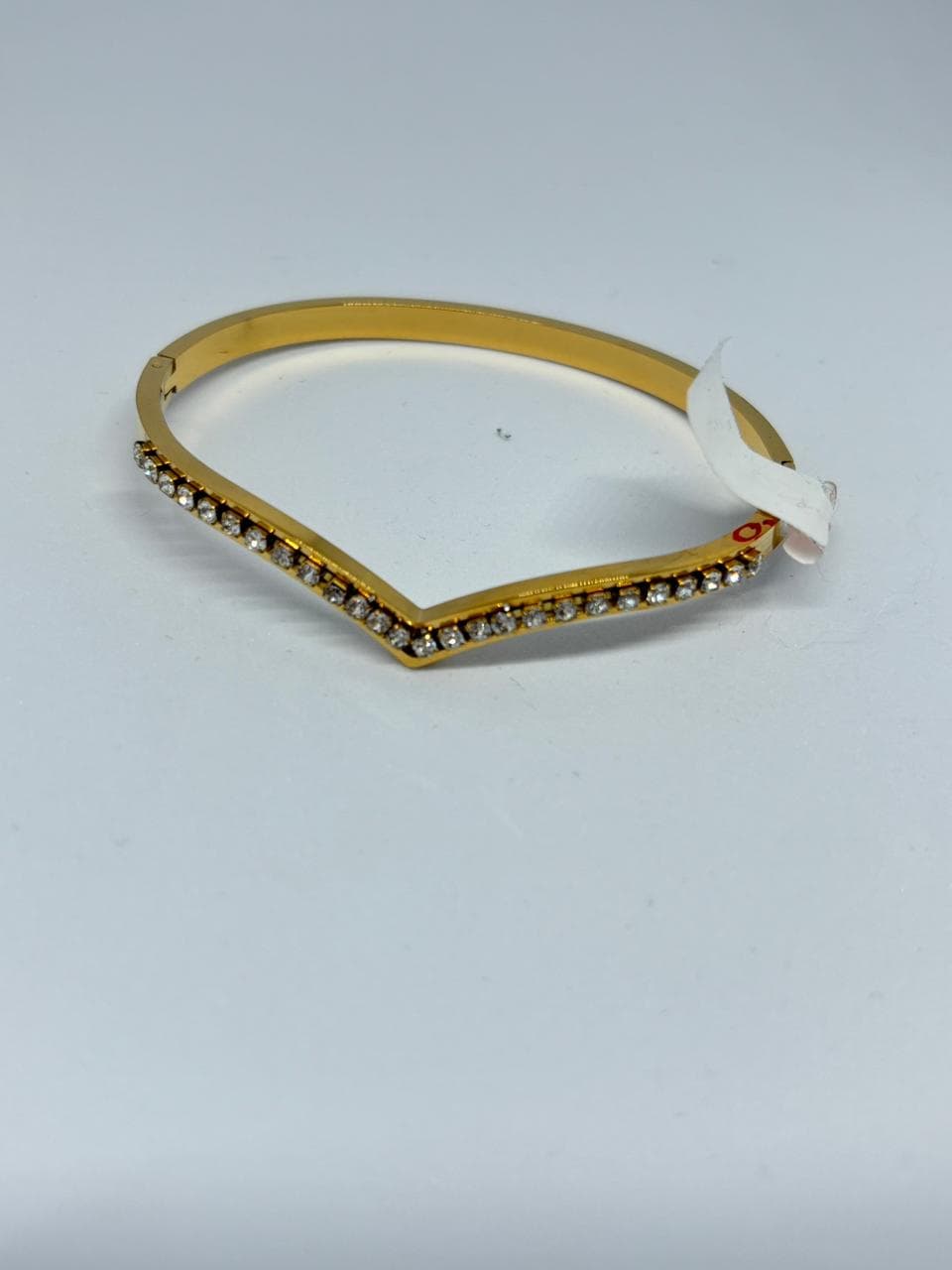 v-shaped crystal hinge bracelet