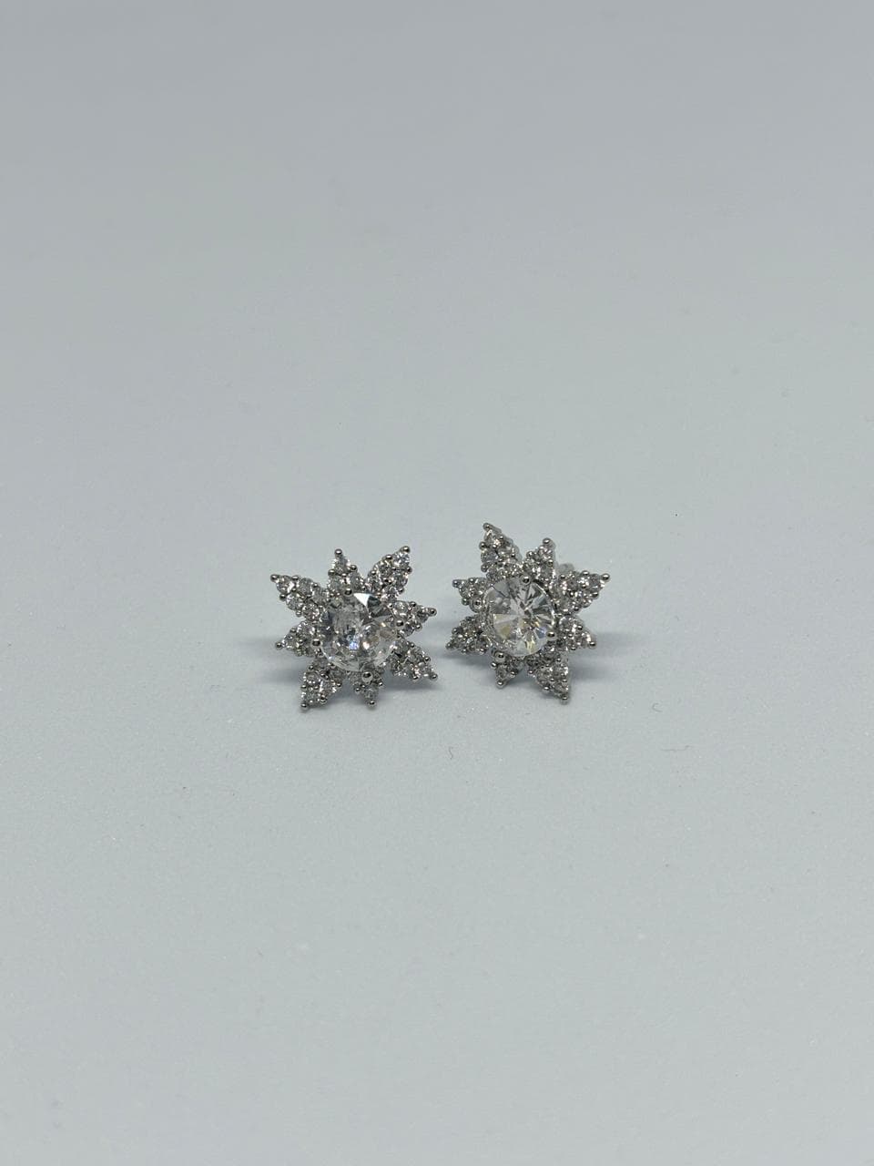 sparkly floral studs