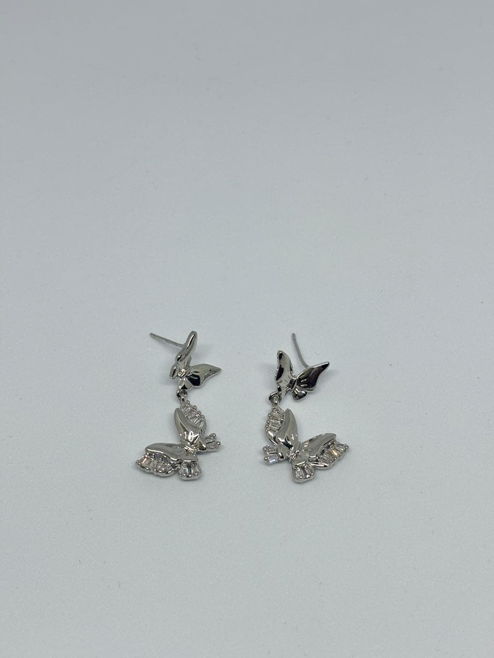 fluttery silver butterfly drops
