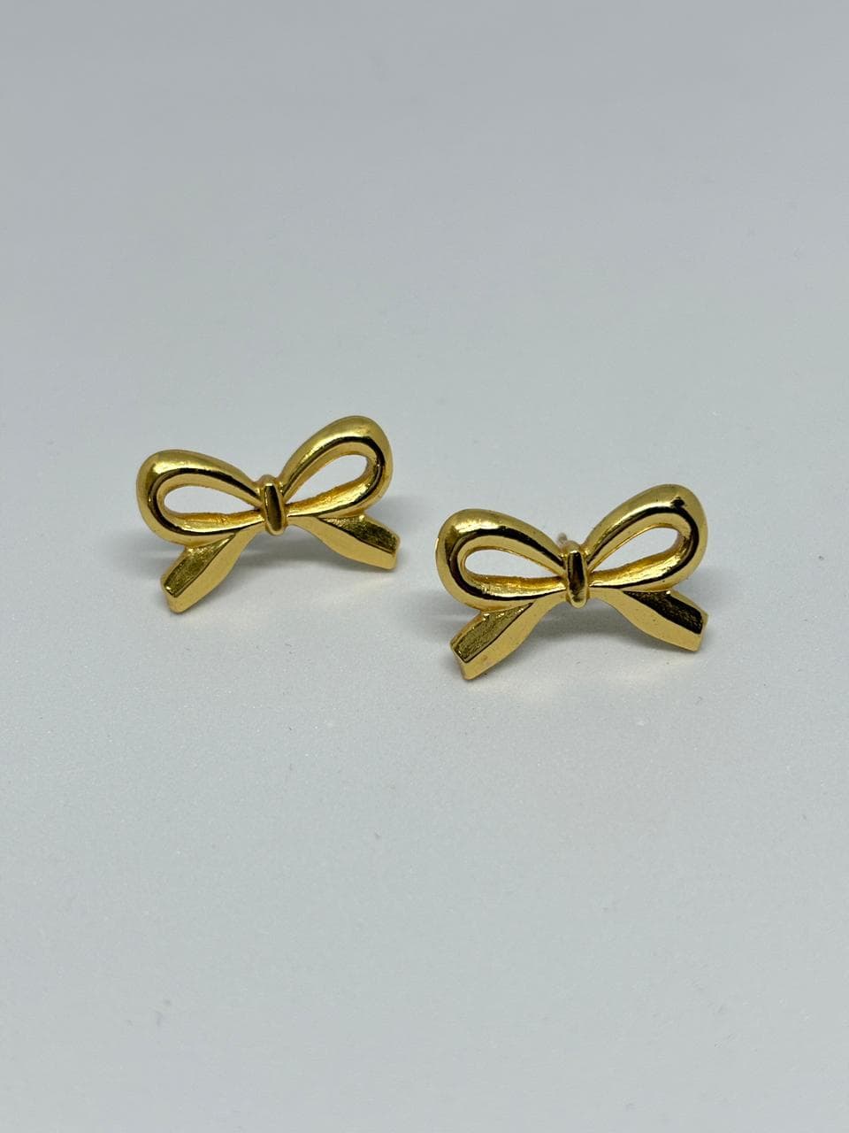 little gold bow studs