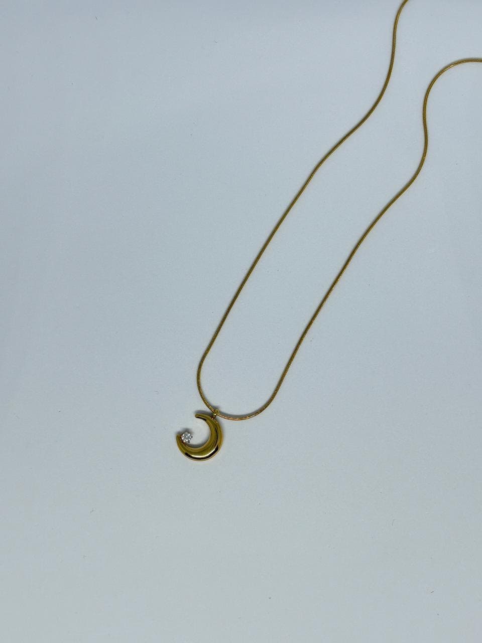 half moon gold chain