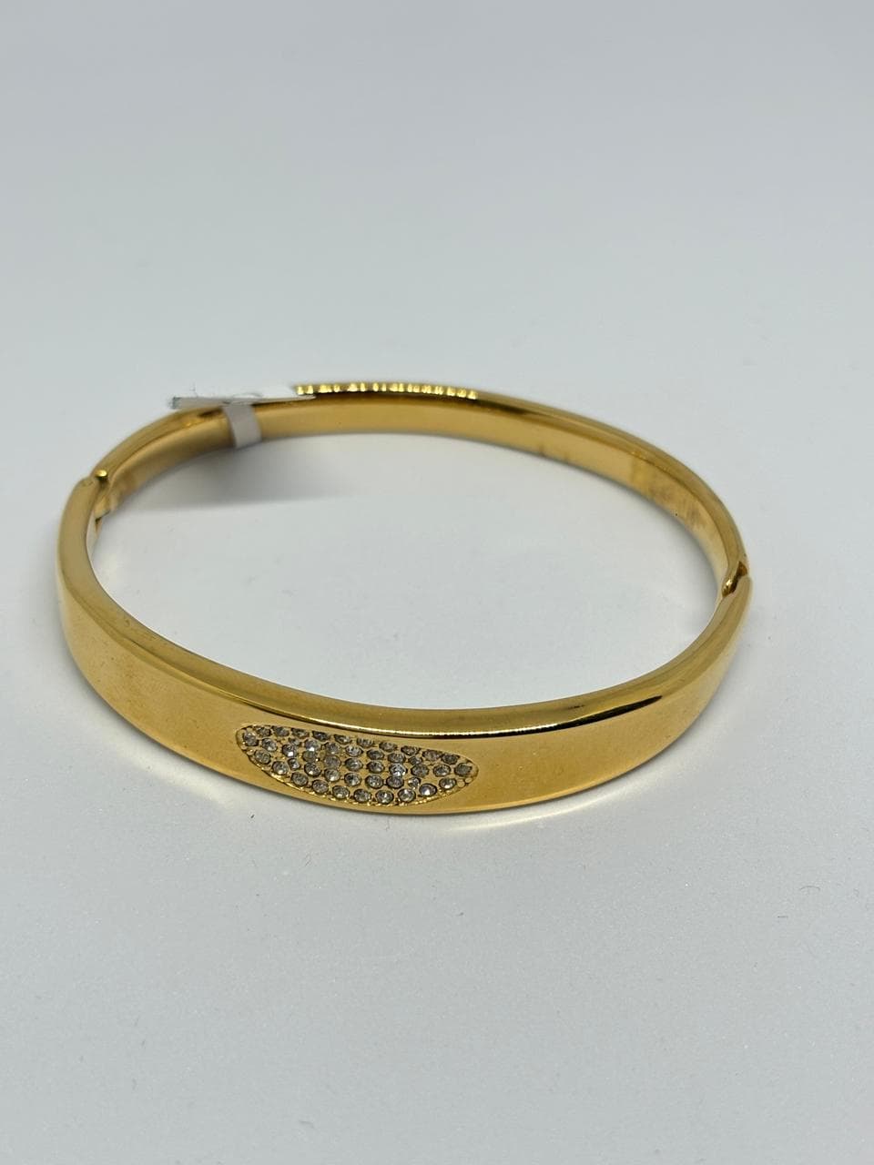 sleek crystal inlay bangle