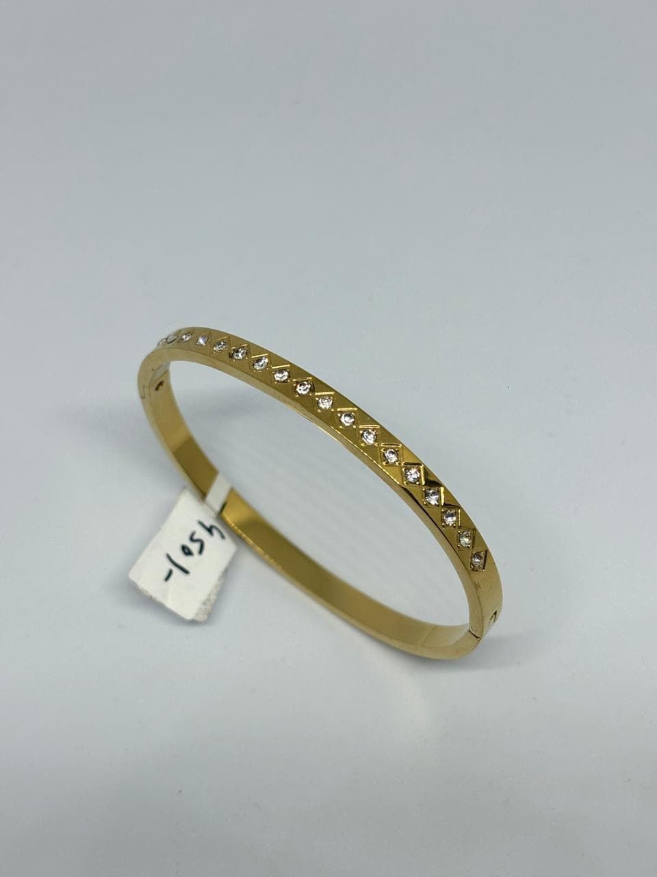 diamond dust hinged bracelet