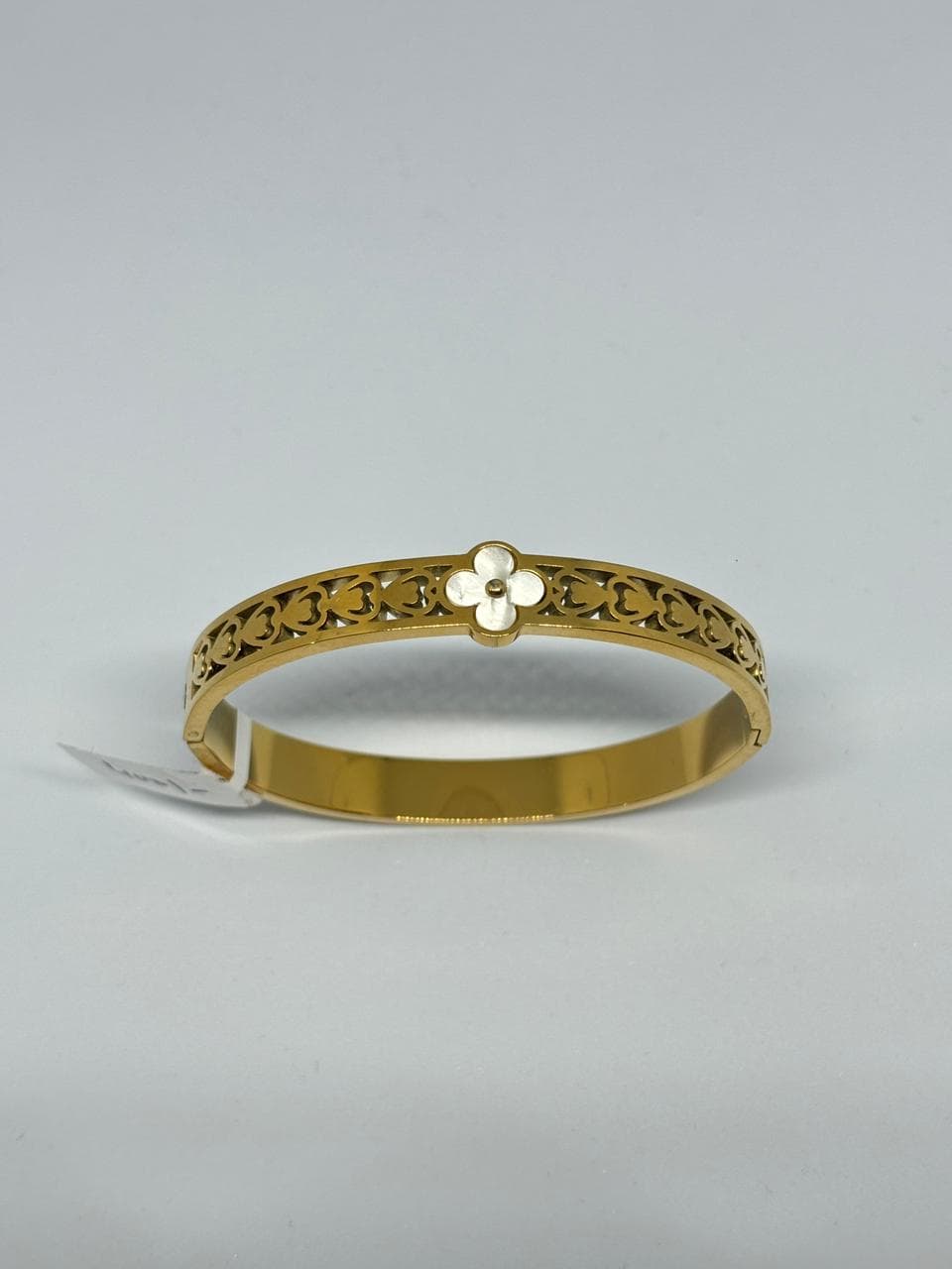 golden clover cutwork bangle