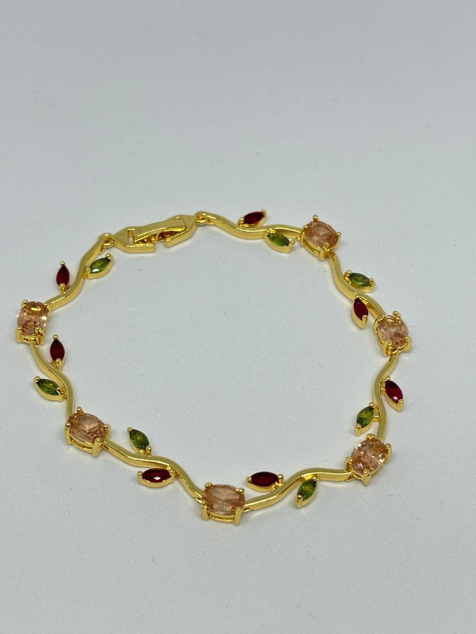 wavy vine tulip charm bracelet