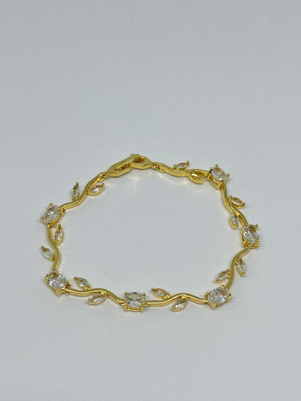 delicate gold leaf tulip bracelet