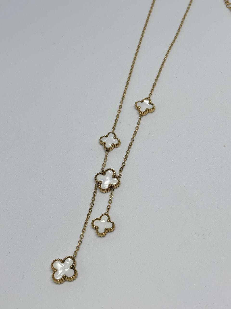 dainty clover layered necklace