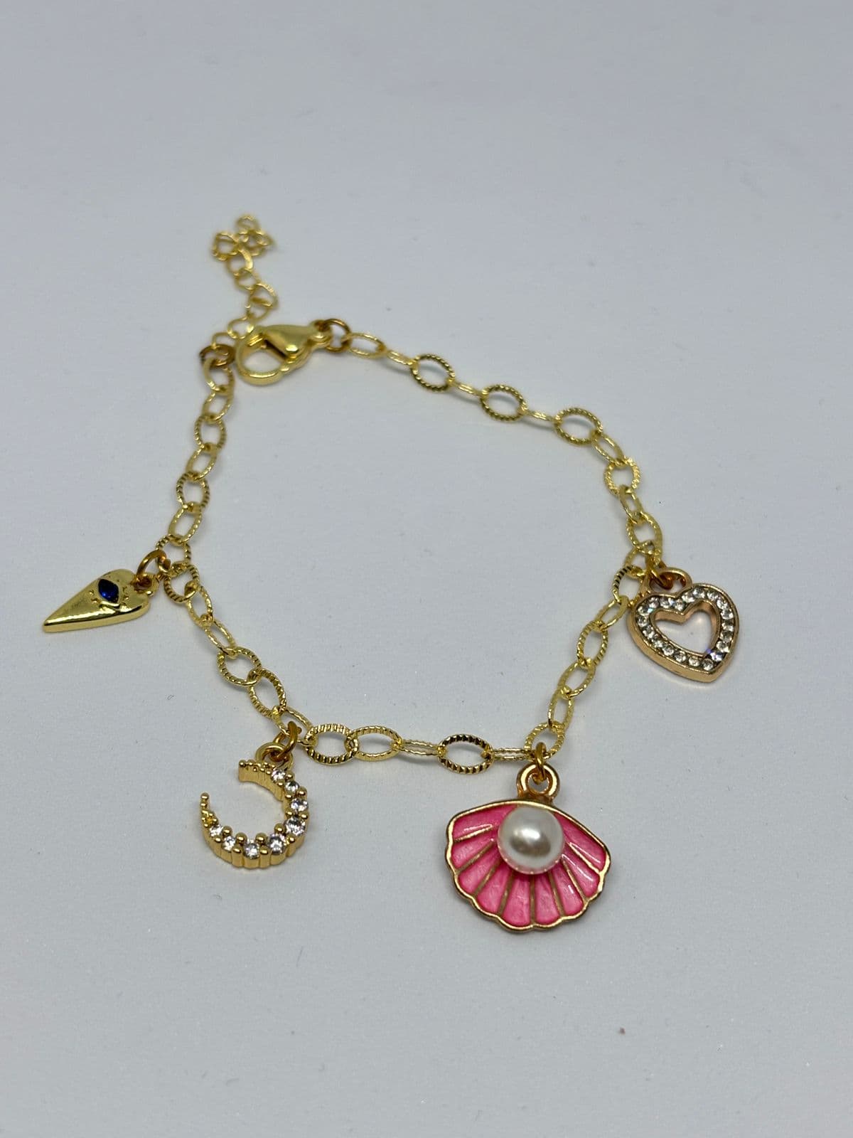 cute charm bracelet with seashells