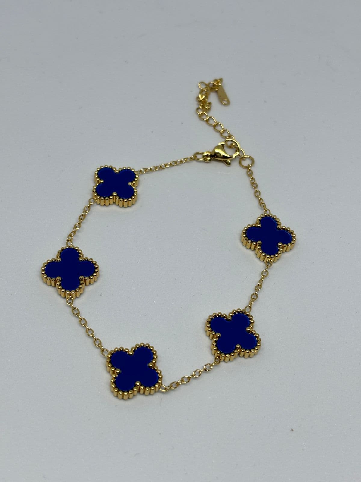 blue clover charm bracelet