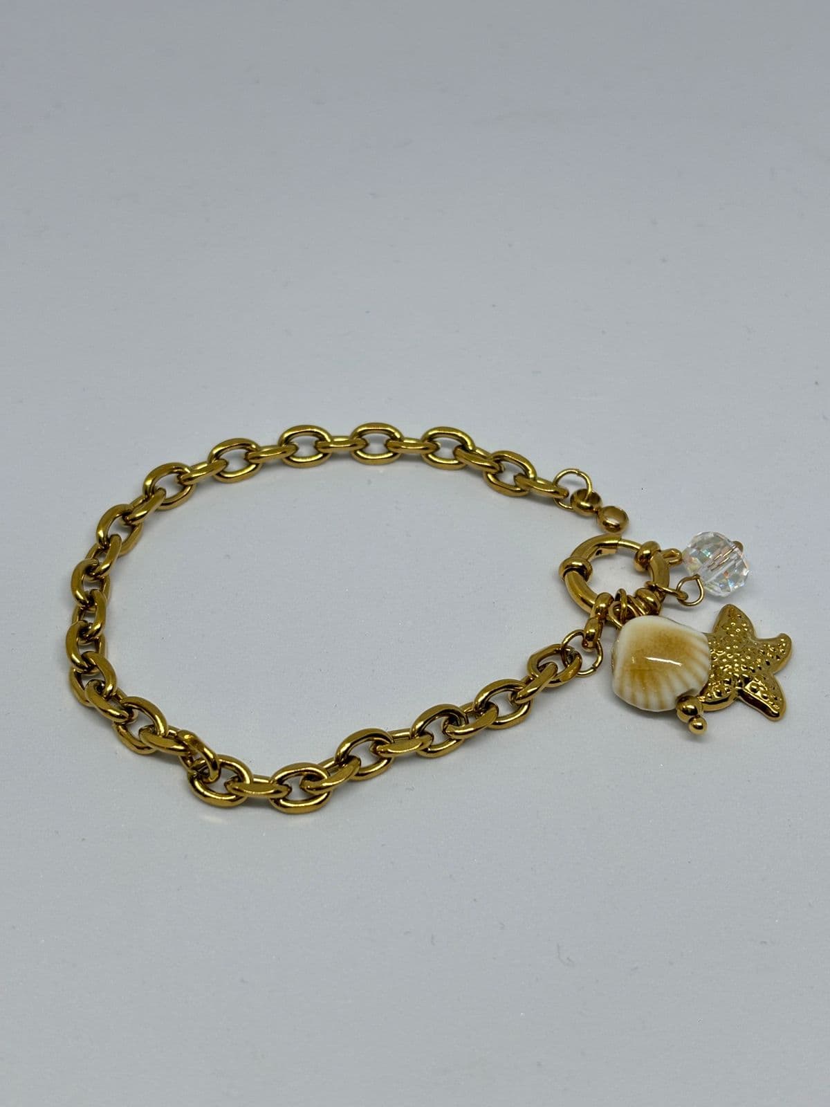 golden seaside charm bracelet
