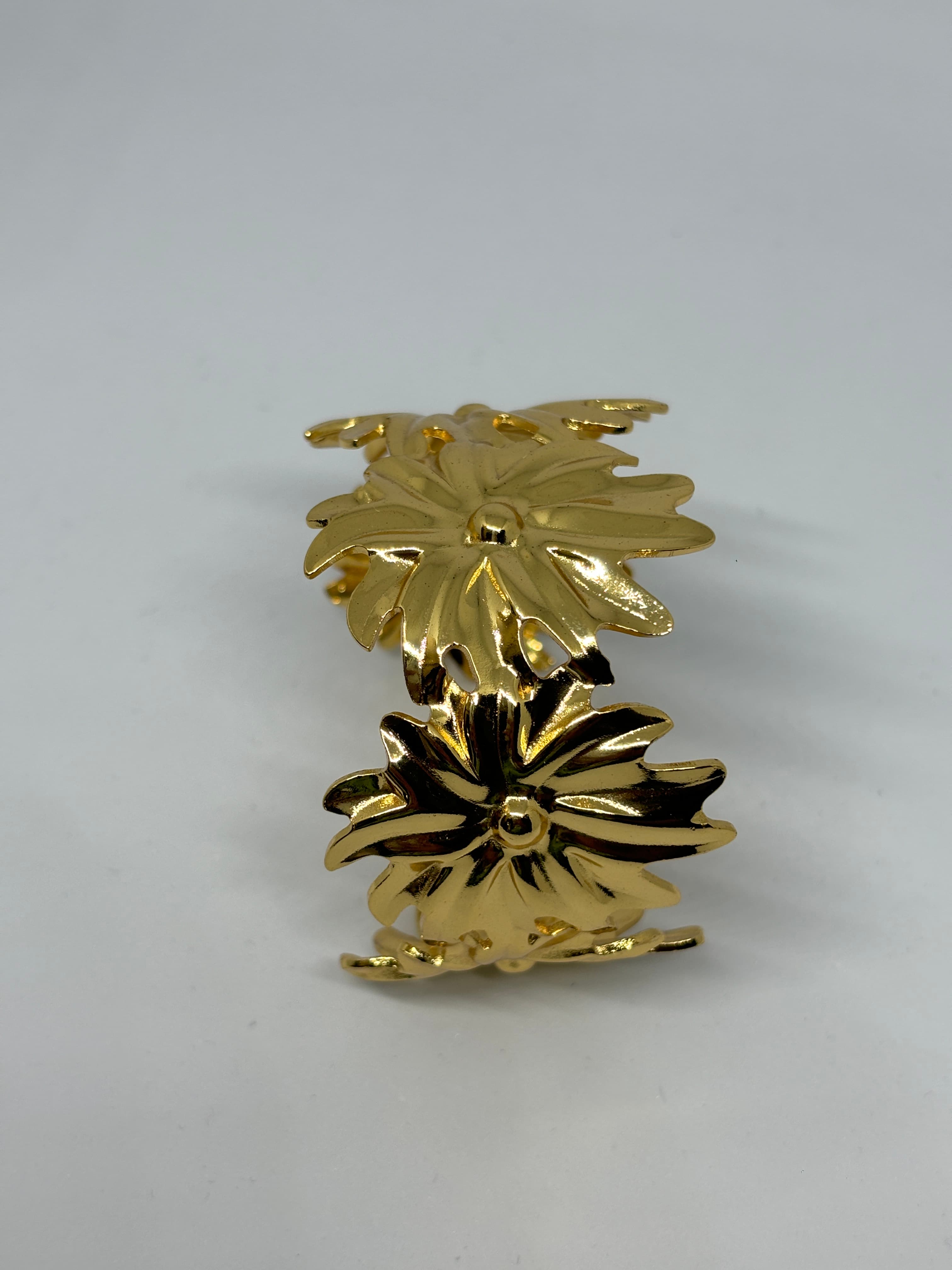golden floral cuff