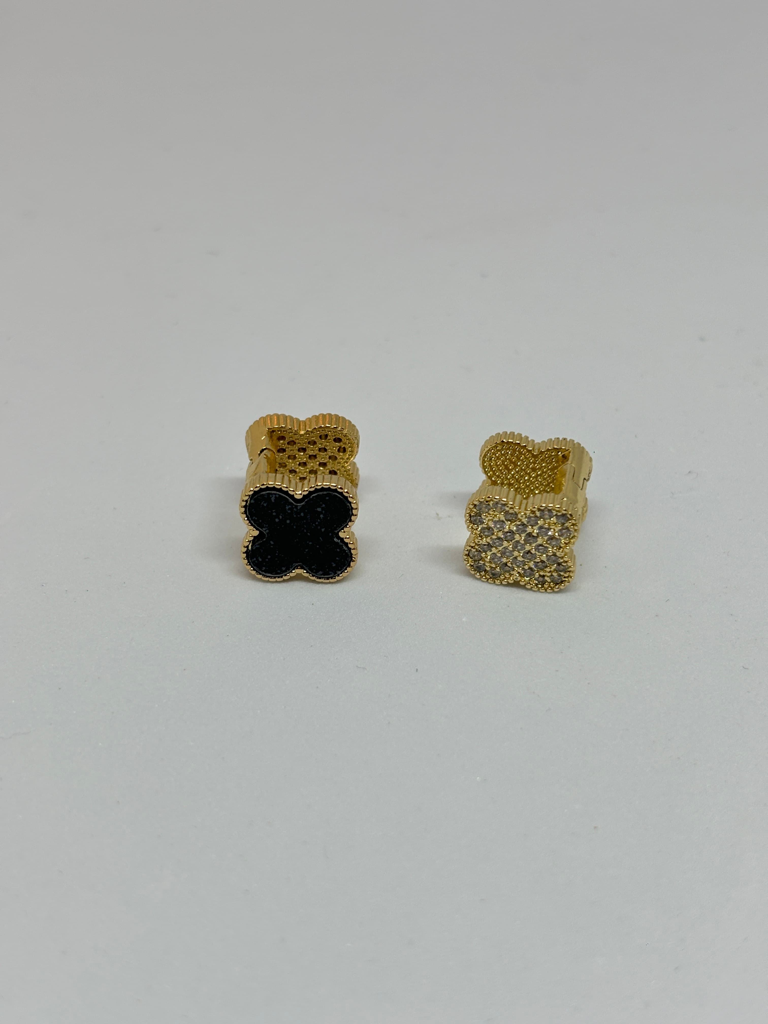 clover reversible gold huggies