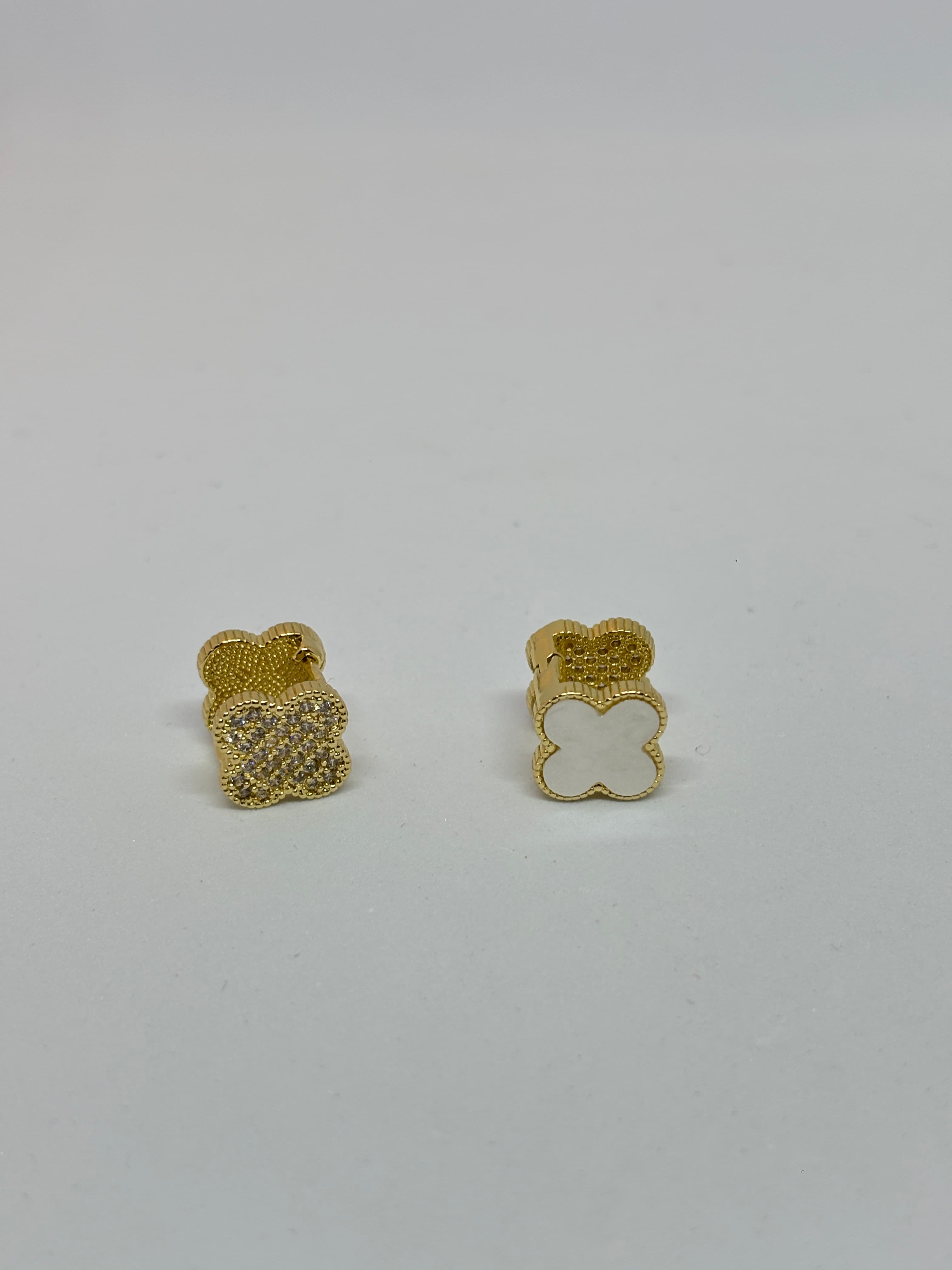little clover huggie hoops