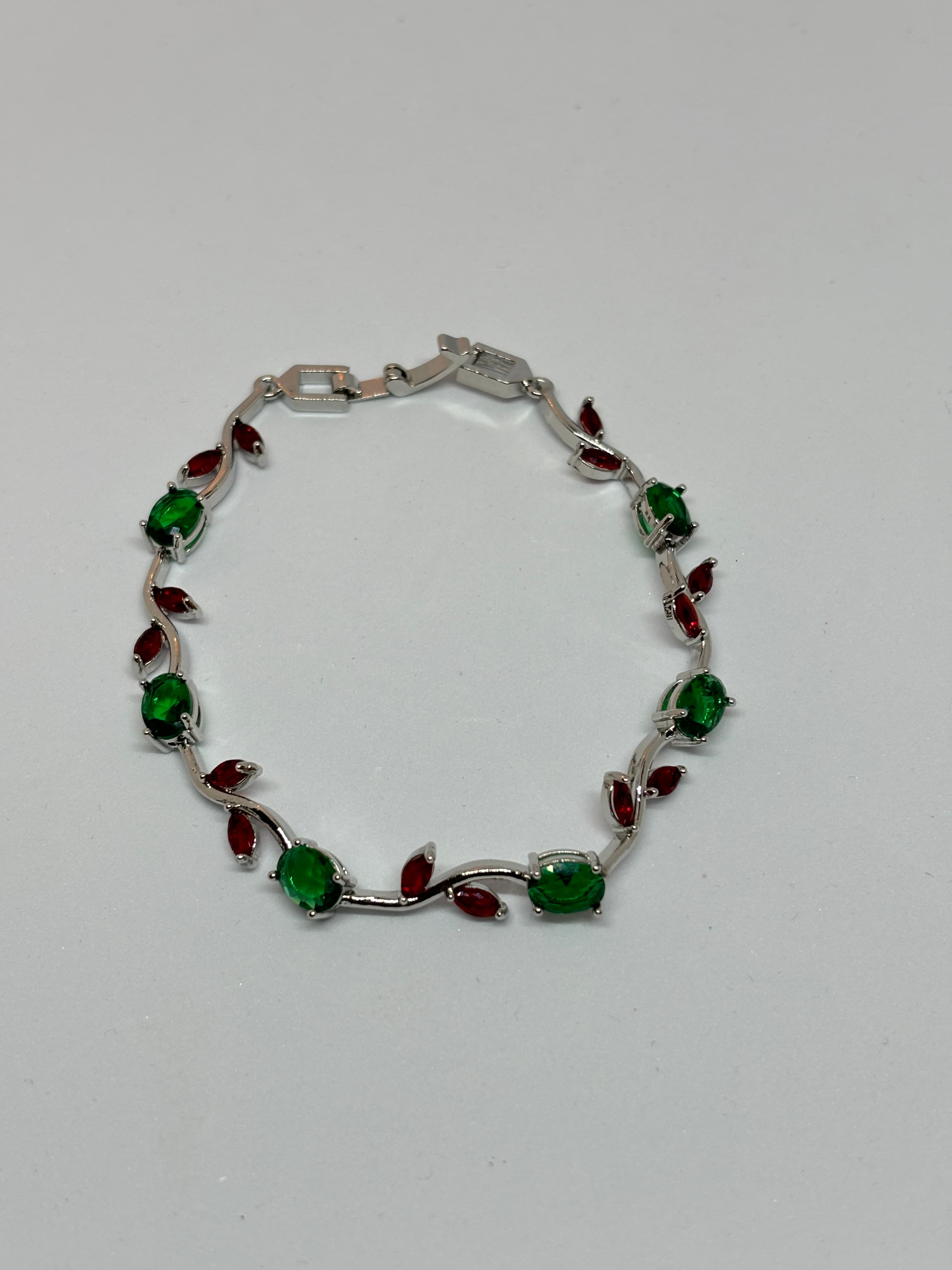 ruby and emerald vine bracelet