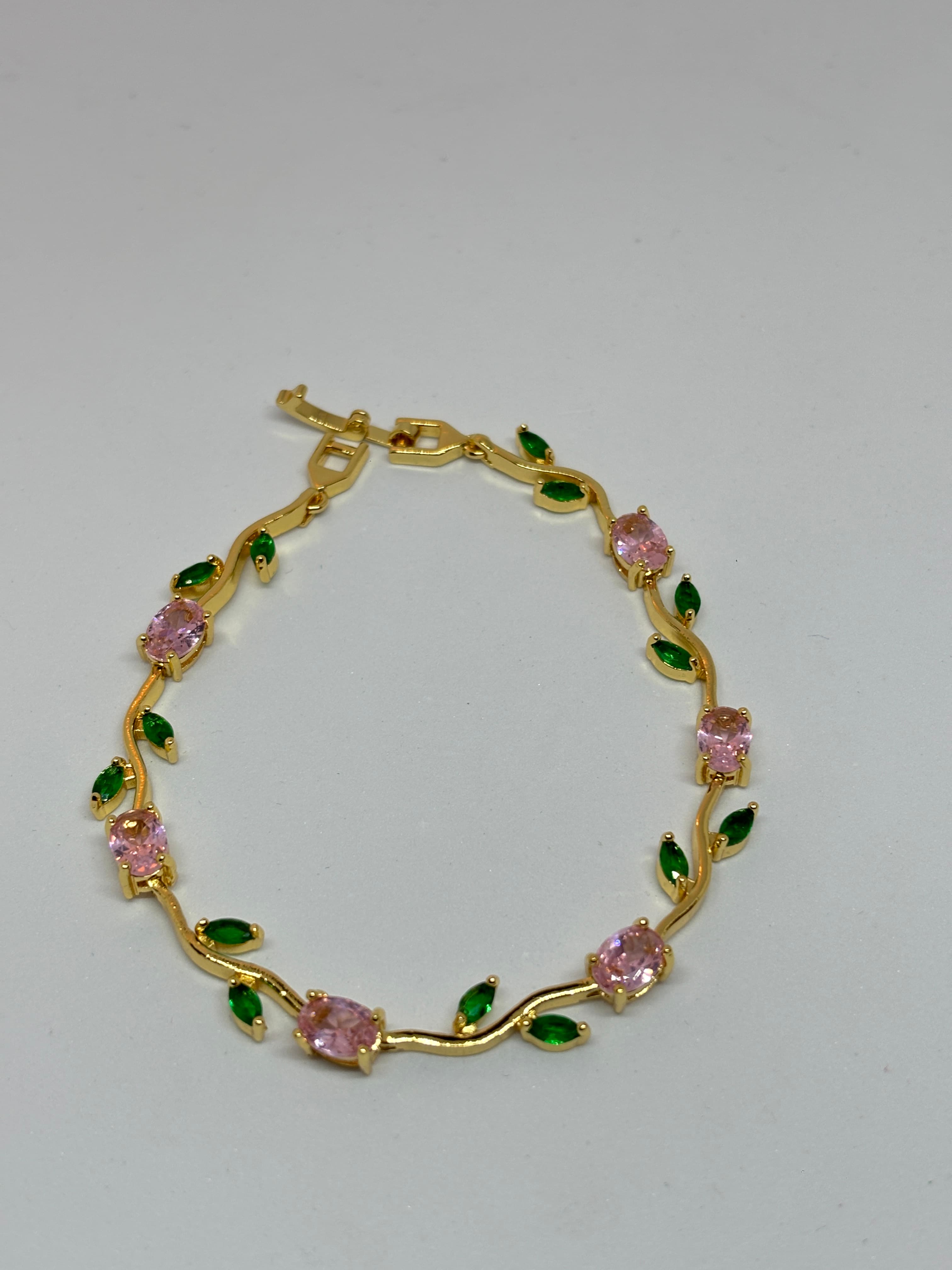 pink floral vine bracelet