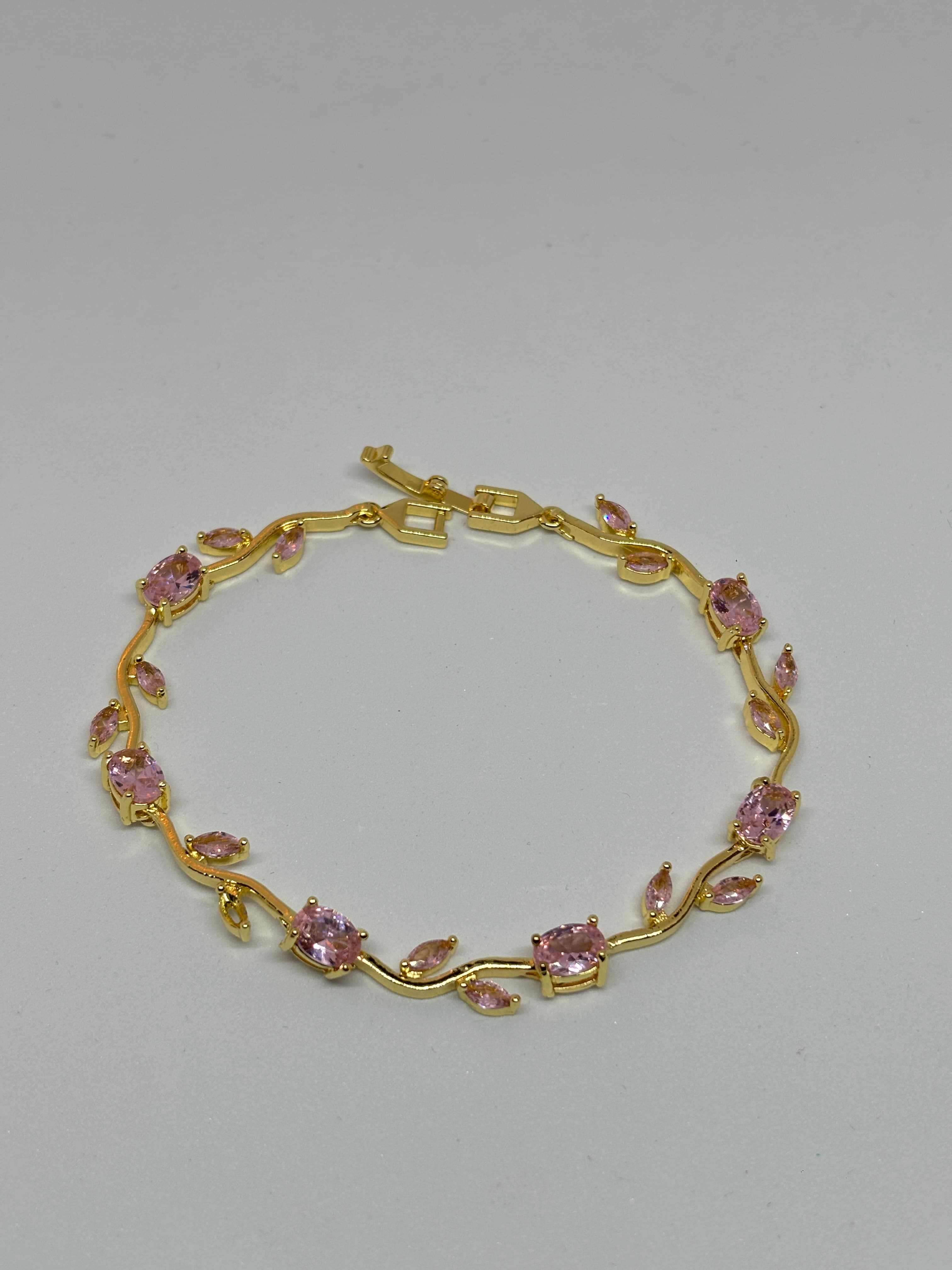 pink blossom vine bracelet
