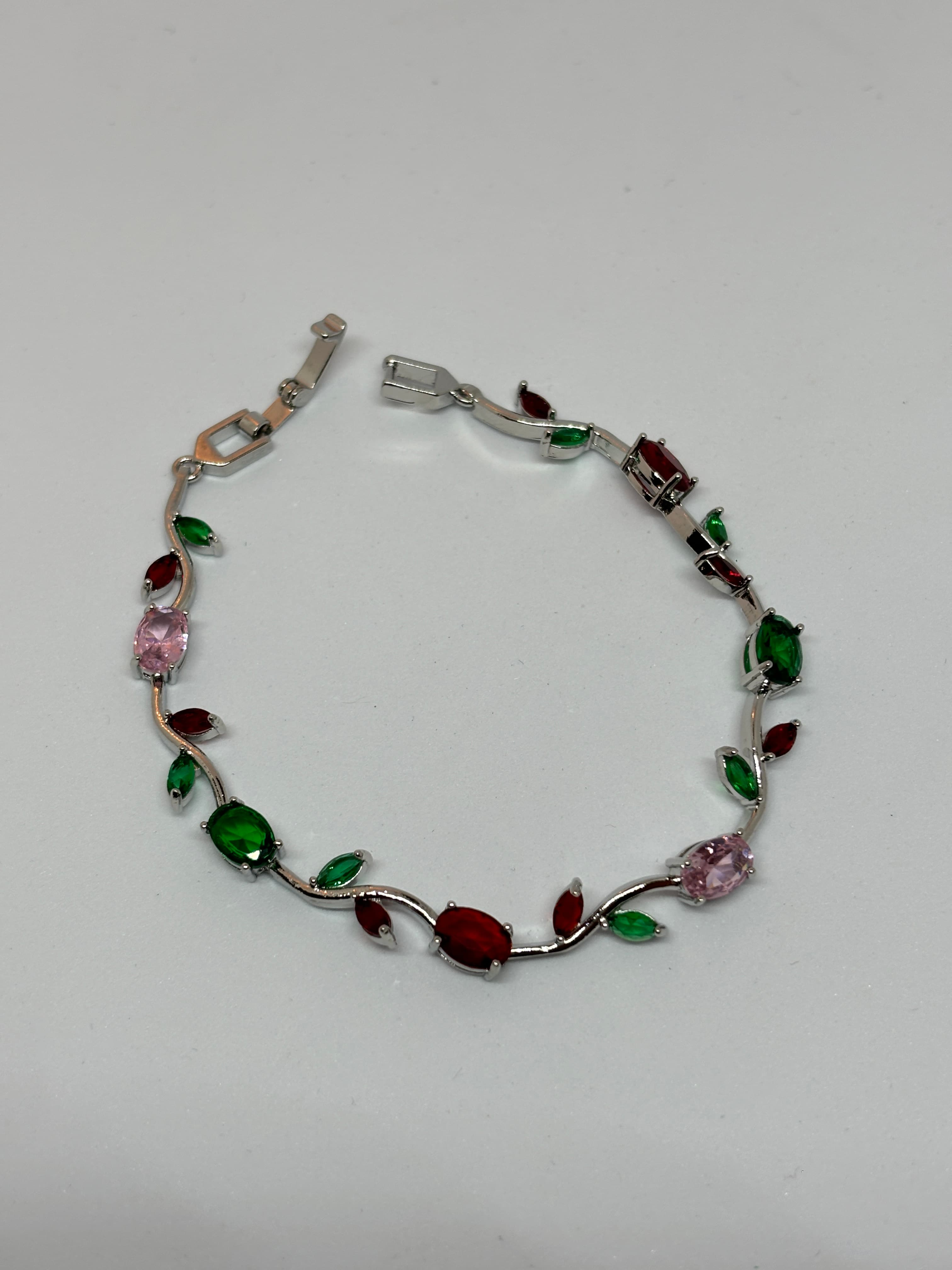 multi-stone vine charm bracelet