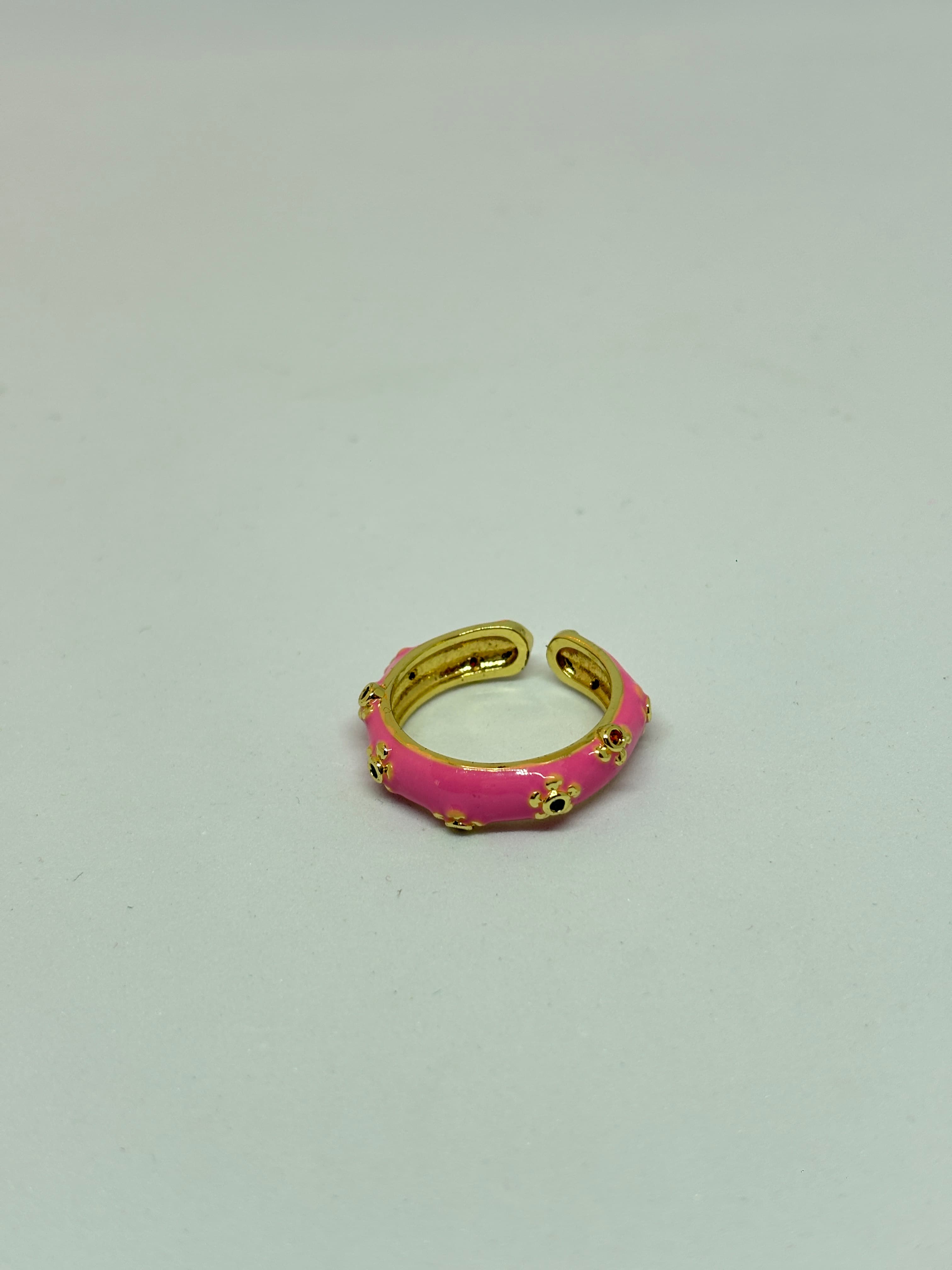 pink enamel pop ring