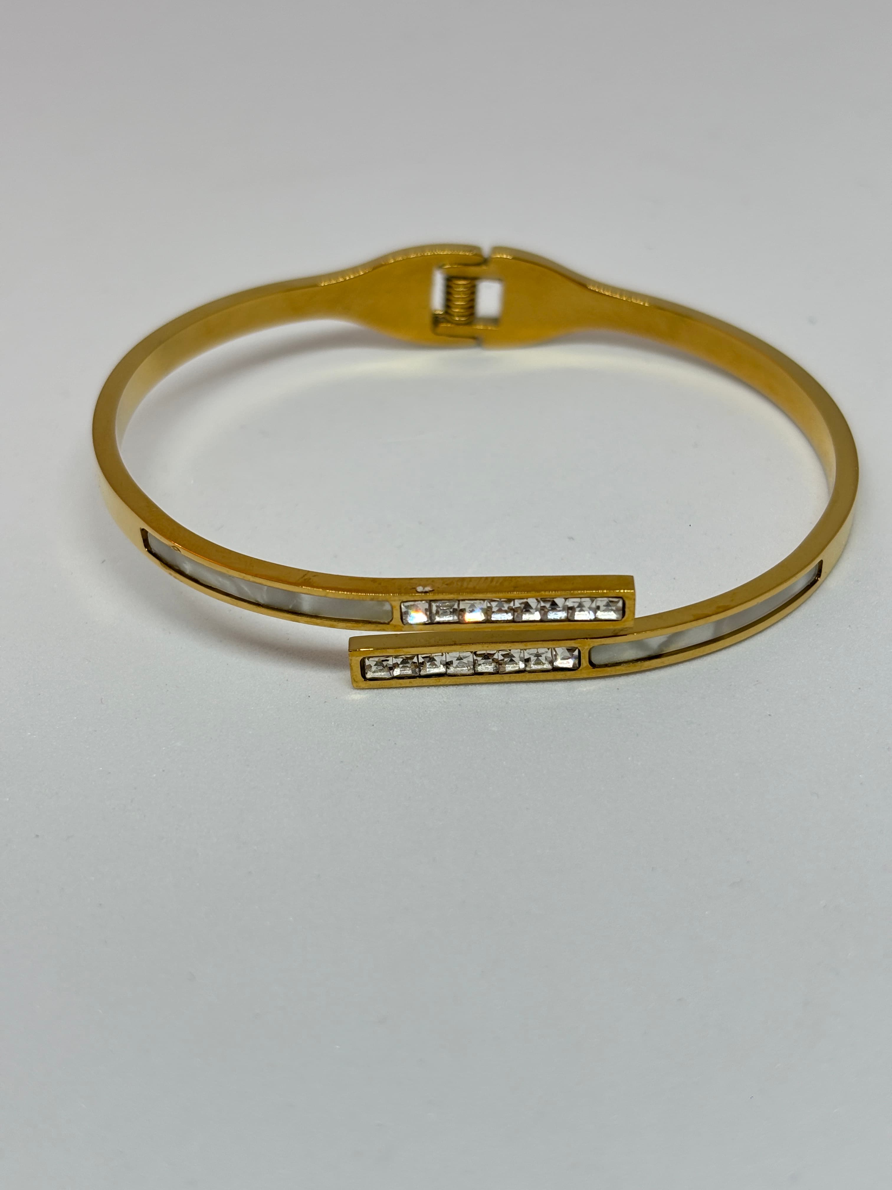 hushed gold inlay bangle