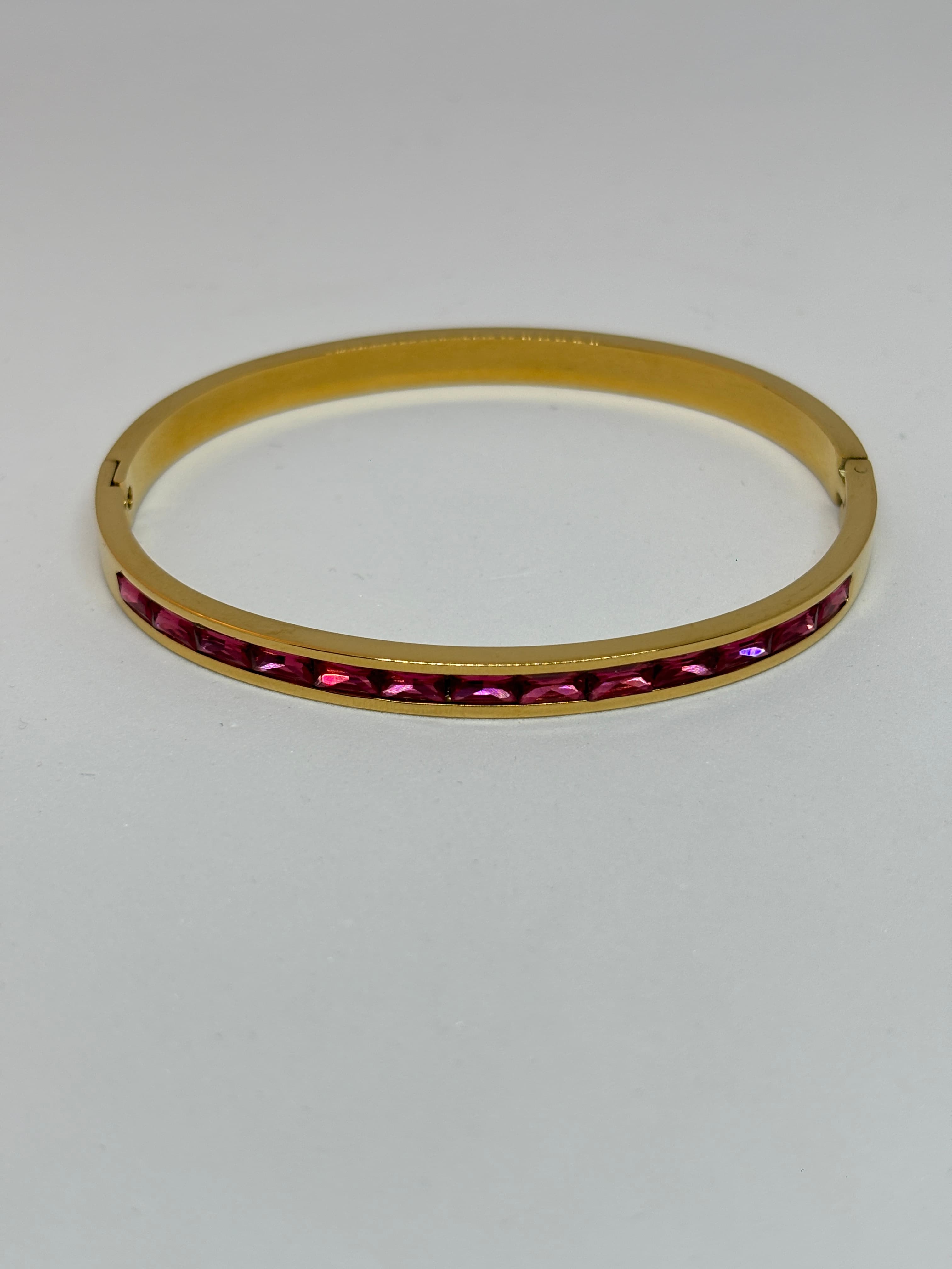 ruby canal gold bangle